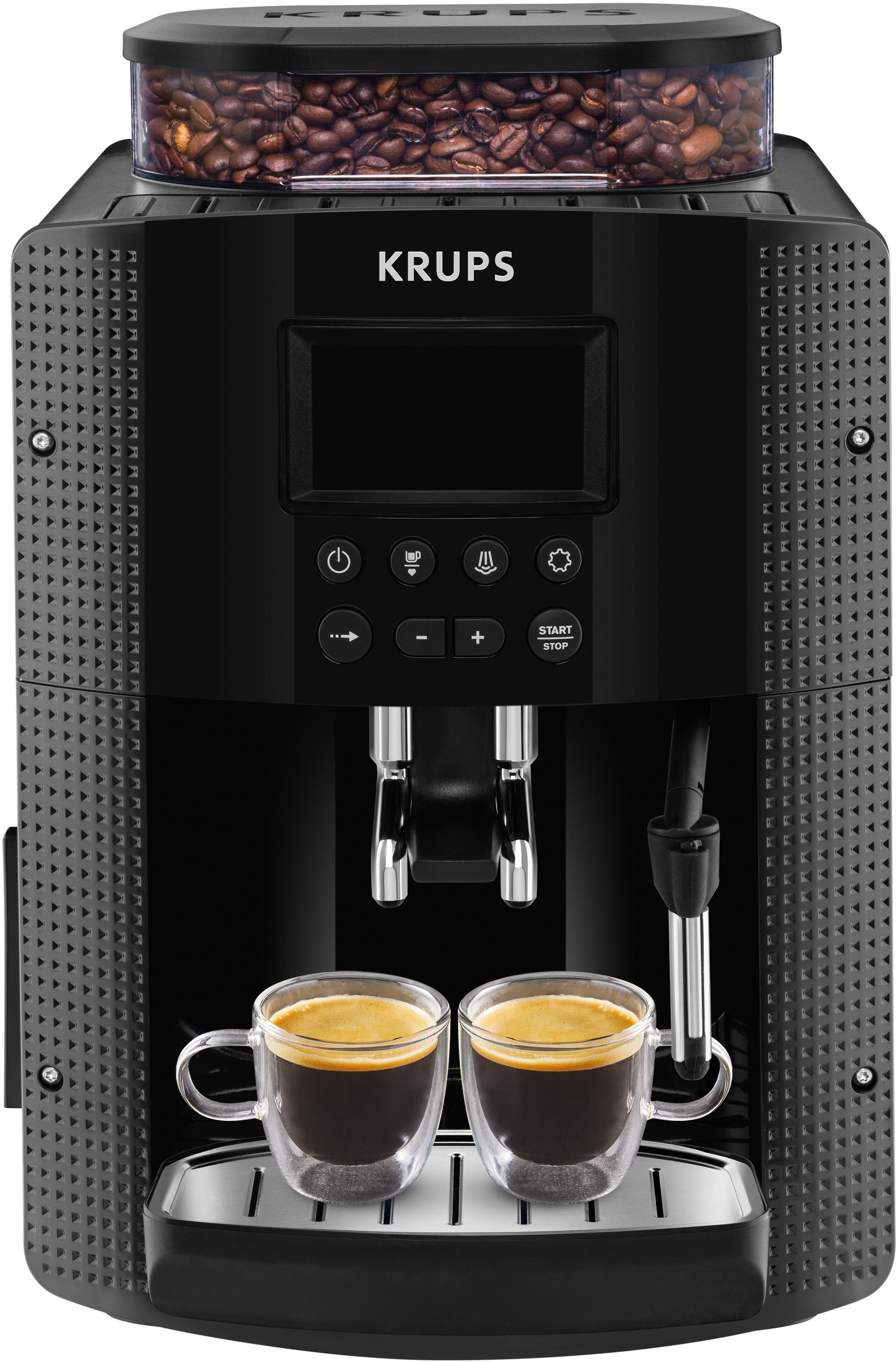 Krups Kaffeevollautomat »EA8150«, Arabica Display, LCD-Display, Speichermodus, Dampfdüse für Cappuccino