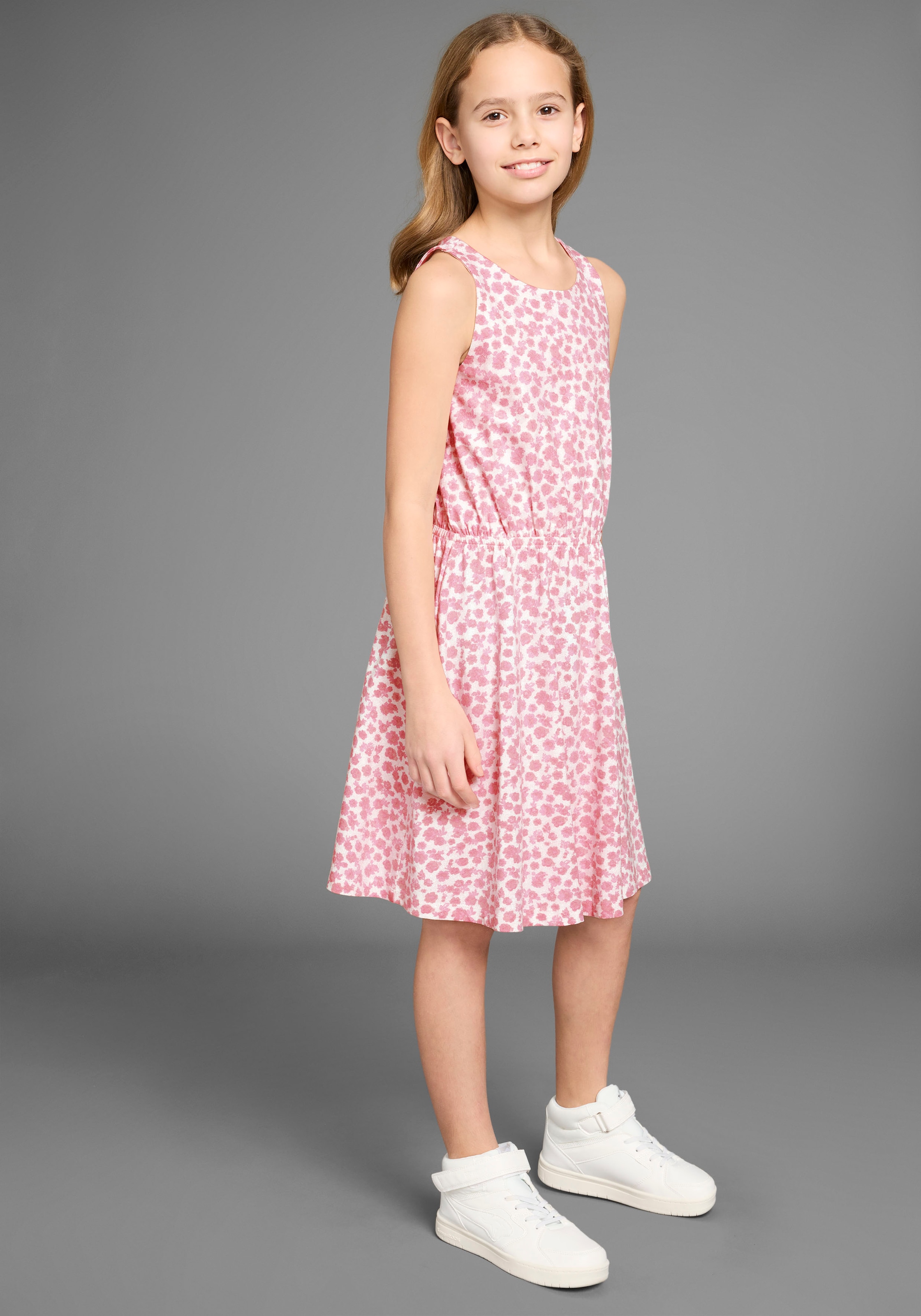 KangaROOS Jerseykleid », Skaterkleid in schönen Allover-Muster« für Partys und Treffen mit Freunden,  kniefrei,  modisch