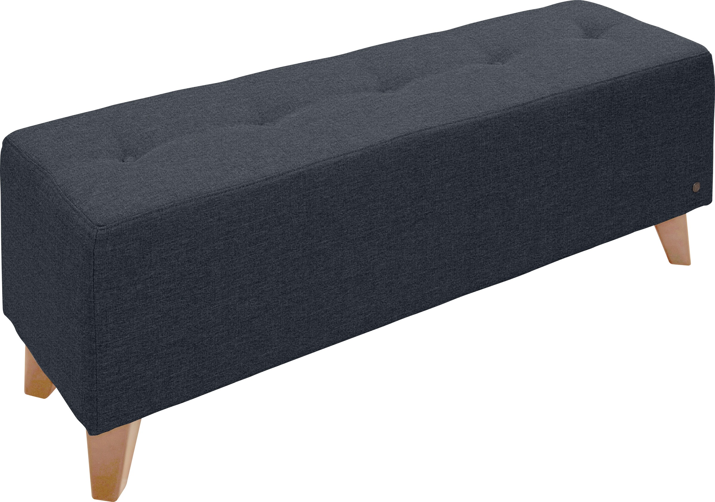 TOM TAILOR HOME Hockerbank »NORDIC« mit Knopfheftung auf der Sitzfläche, Füße Buche natur