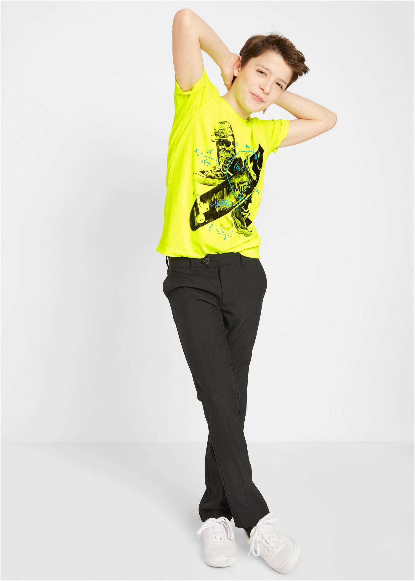 bonprix T-Shirt Regular Fit, Kurzarm, Rundhalsausschnitt, mit Frontdruck