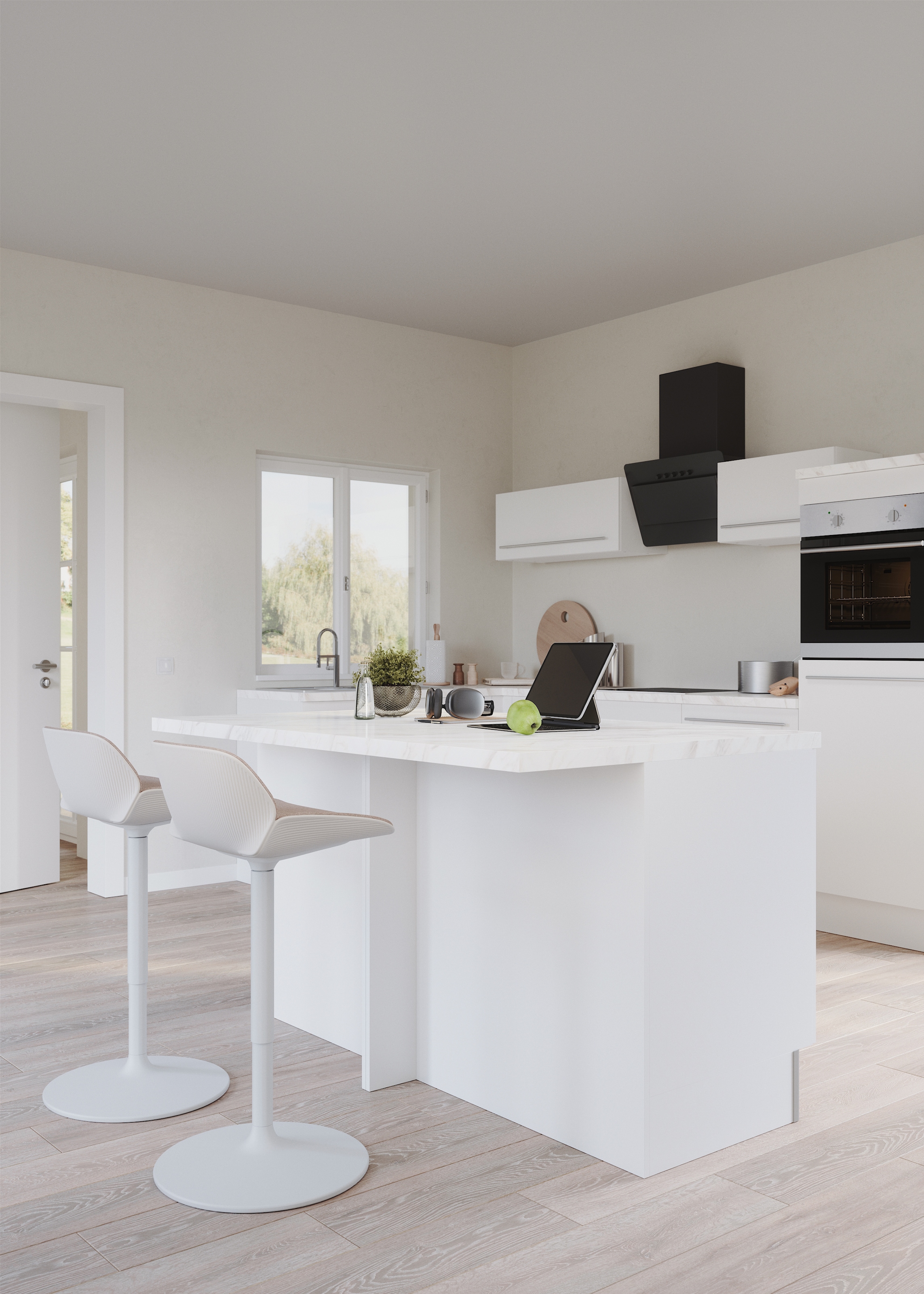OPTIFIT Kücheninsel »Bern2«, Stellmaße 161 x 96,5 cm, mit durchgehender Arbeitsplatte als Theke