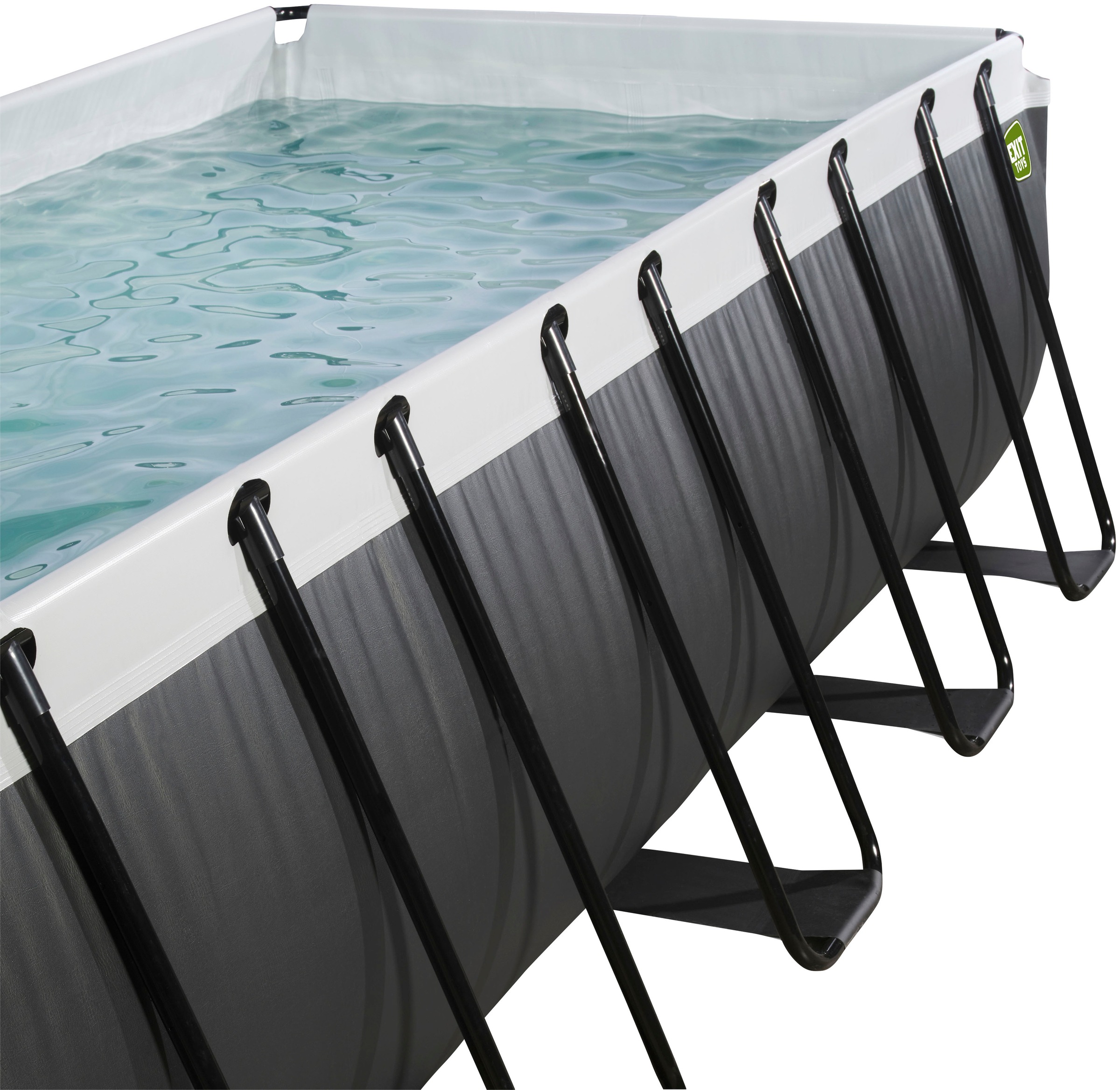 EXIT Framepool »inkl. multifunktionaler Poolabdeckung«, (Set, 5 tlg.), BxLxH: 250x540x100 cm, Sandfilter- und Wärmepumpe, Sicherheitsleiter