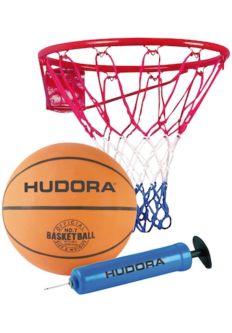 Basketballkorb »Hudora Slam It«, (Set, 3 St., Basketballkorb mit Ball und Pumpe)