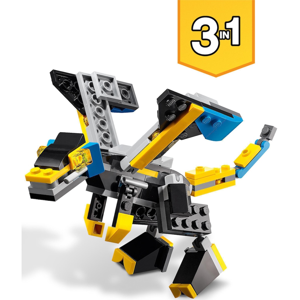 LEGO® Konstruktionsspielsteine »Super-Mech (31124), LEGO® Creator 3in1«, (159 St.), Made in Europe