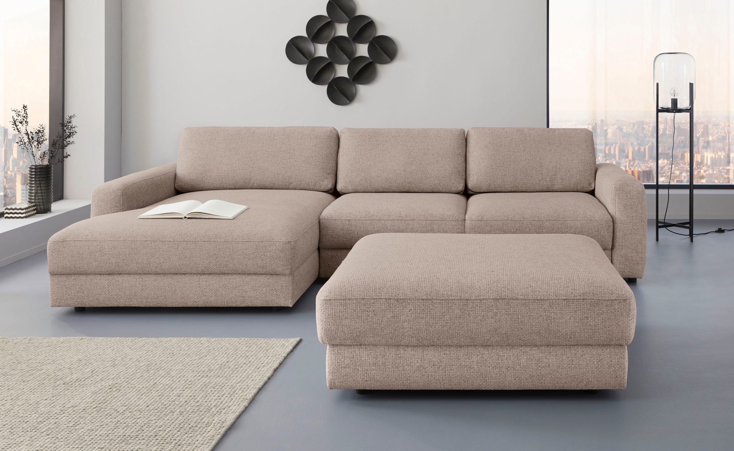 Places of Style Ecksofa »Bloomfield, L-Form«, wahlweise mit Bettfunktion un günstig online kaufen