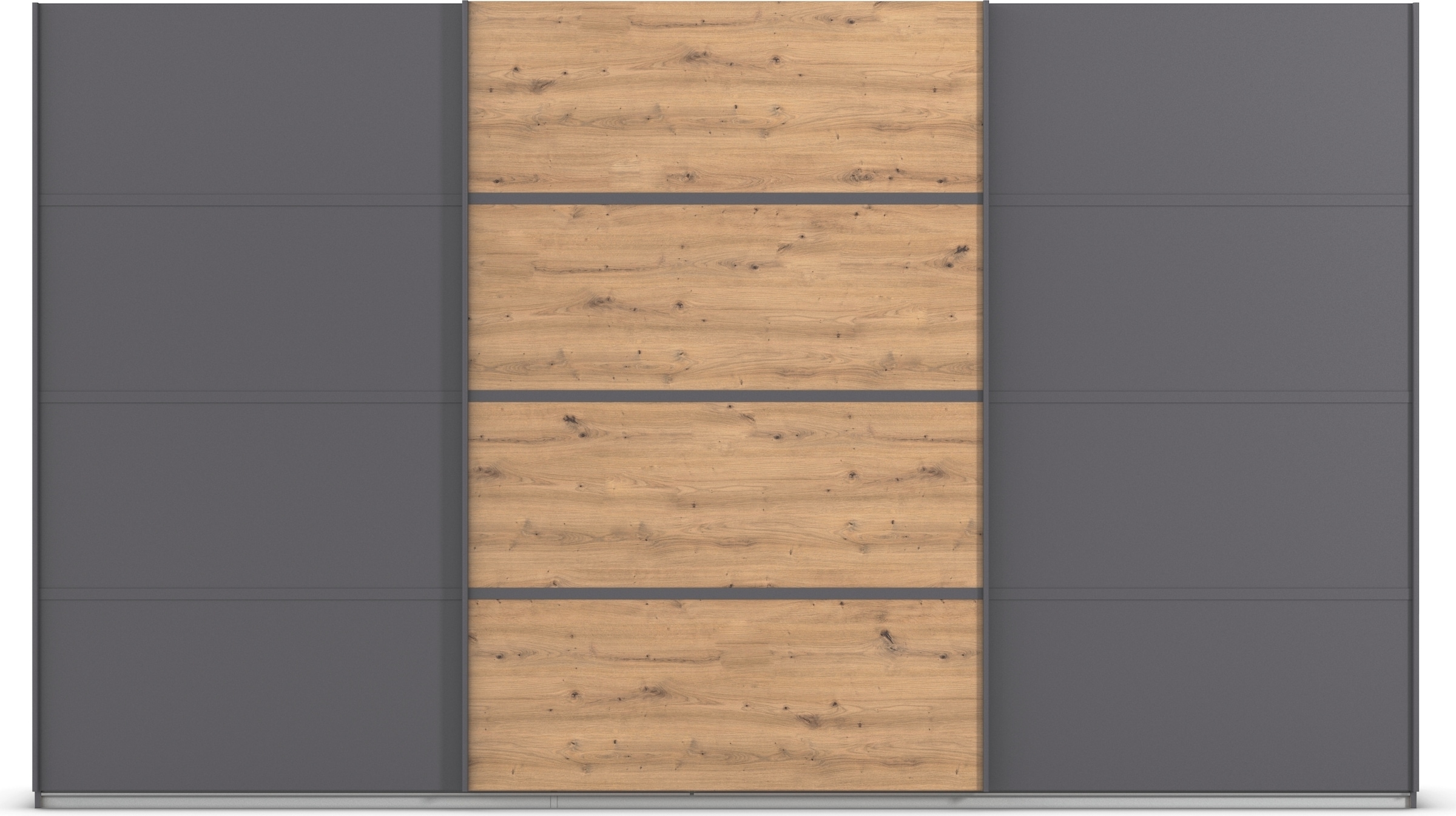 rauch Kleiderschrank »Schwebetürenschrank OTTO´s Choice Garderobe Schrank TOP ANGEBOT Avola«, (in 3 verschiedenen Ausstattungen BASIC/CLASSIC/PREMIUM), mit eleganten Zierleisten in Chrom, Schwarz oder Weiß MADE IN GERMANY