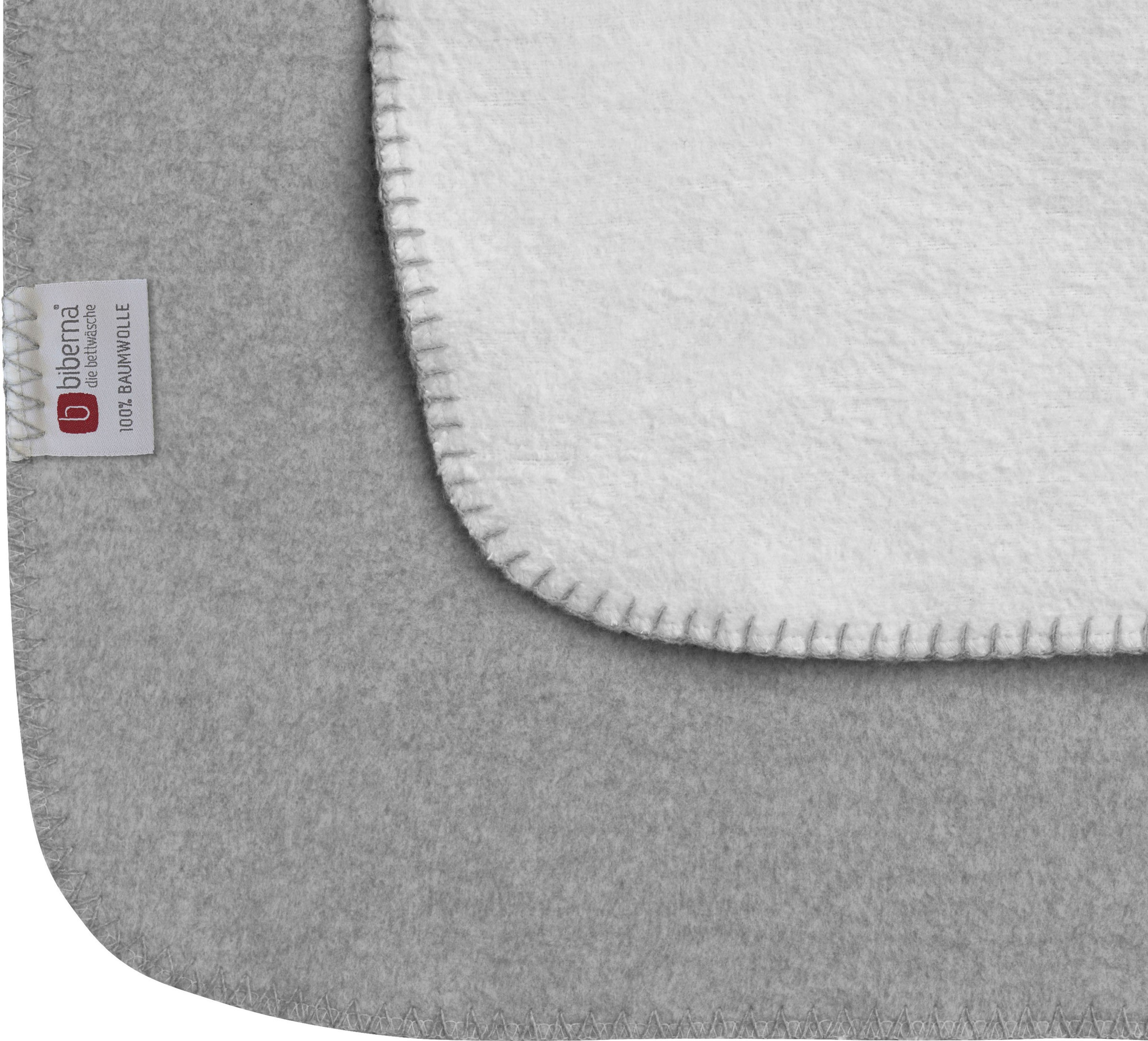 Biberna Wohndecke »Eva«, wohlig warme Melange Decke aus 100% Baumwolle - made in Germany