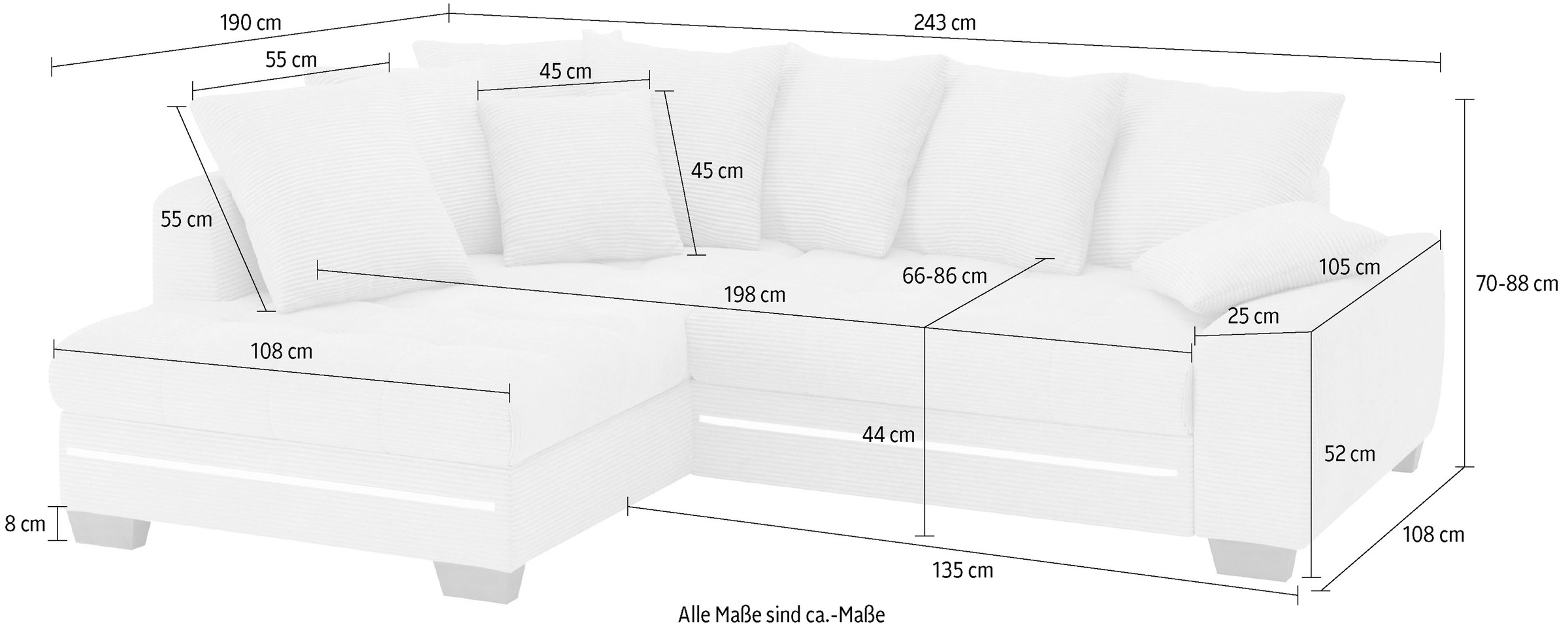 Mr. Couch Ecksofa »Nikita II, L-Form«, mit Kaltschaum, RGB-LED Beleuchtung, wahlweise mit Bett, Bettkasten