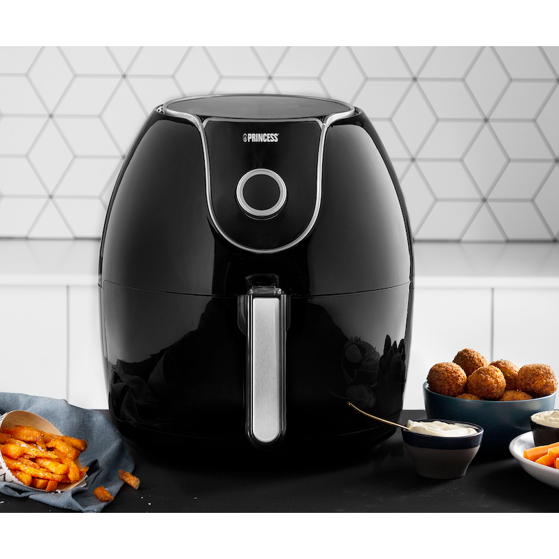 PRINCESS Heißluftfritteuse »XXL 182055« 1700 W Fassungsvermögen 5, 2 l digitales Display mit 8 Programmen, 5, 2L schwarz