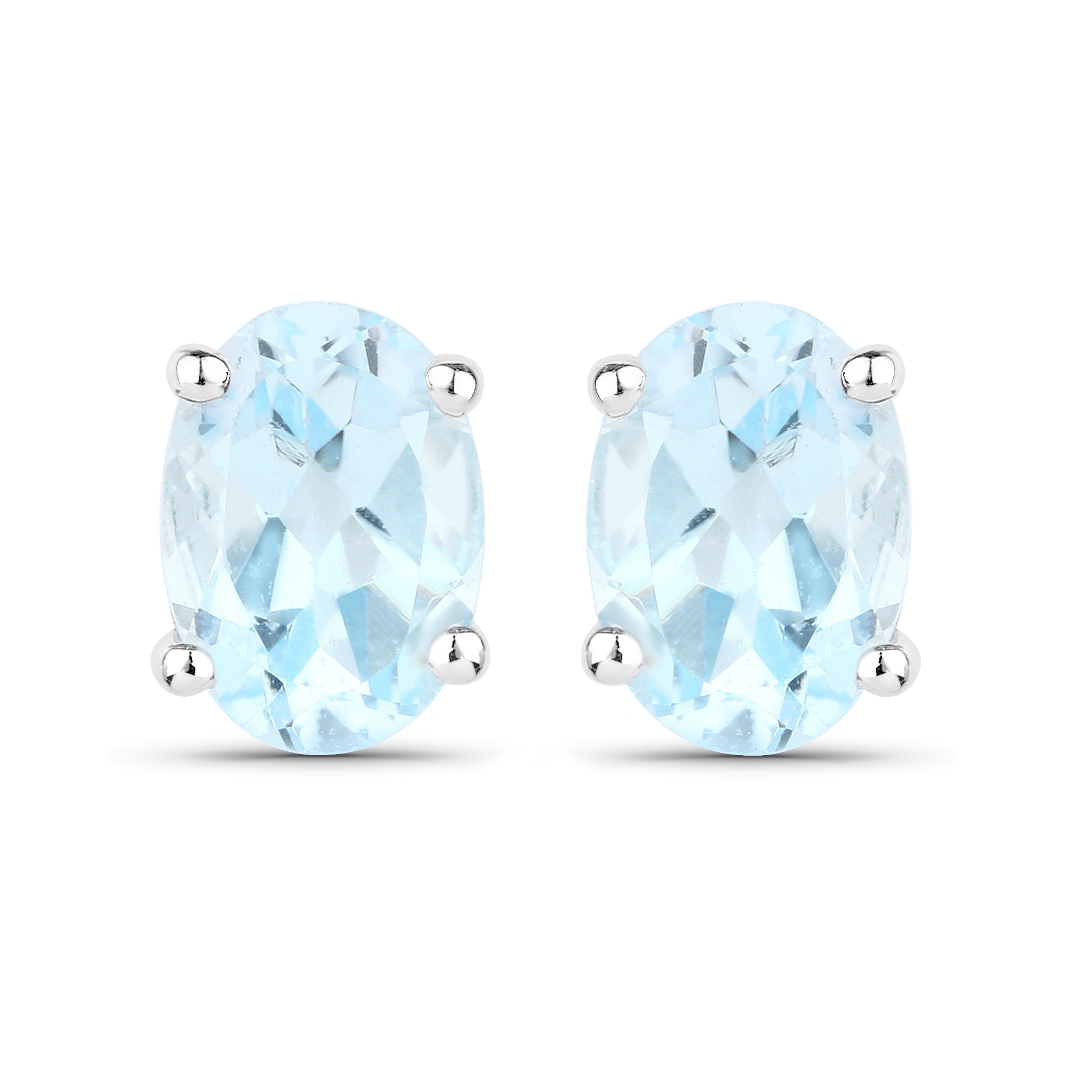 Vira Jewels Paar Ohrstecker »Silber 925 rhodiniert mit echtem Blautopas (beh.)«