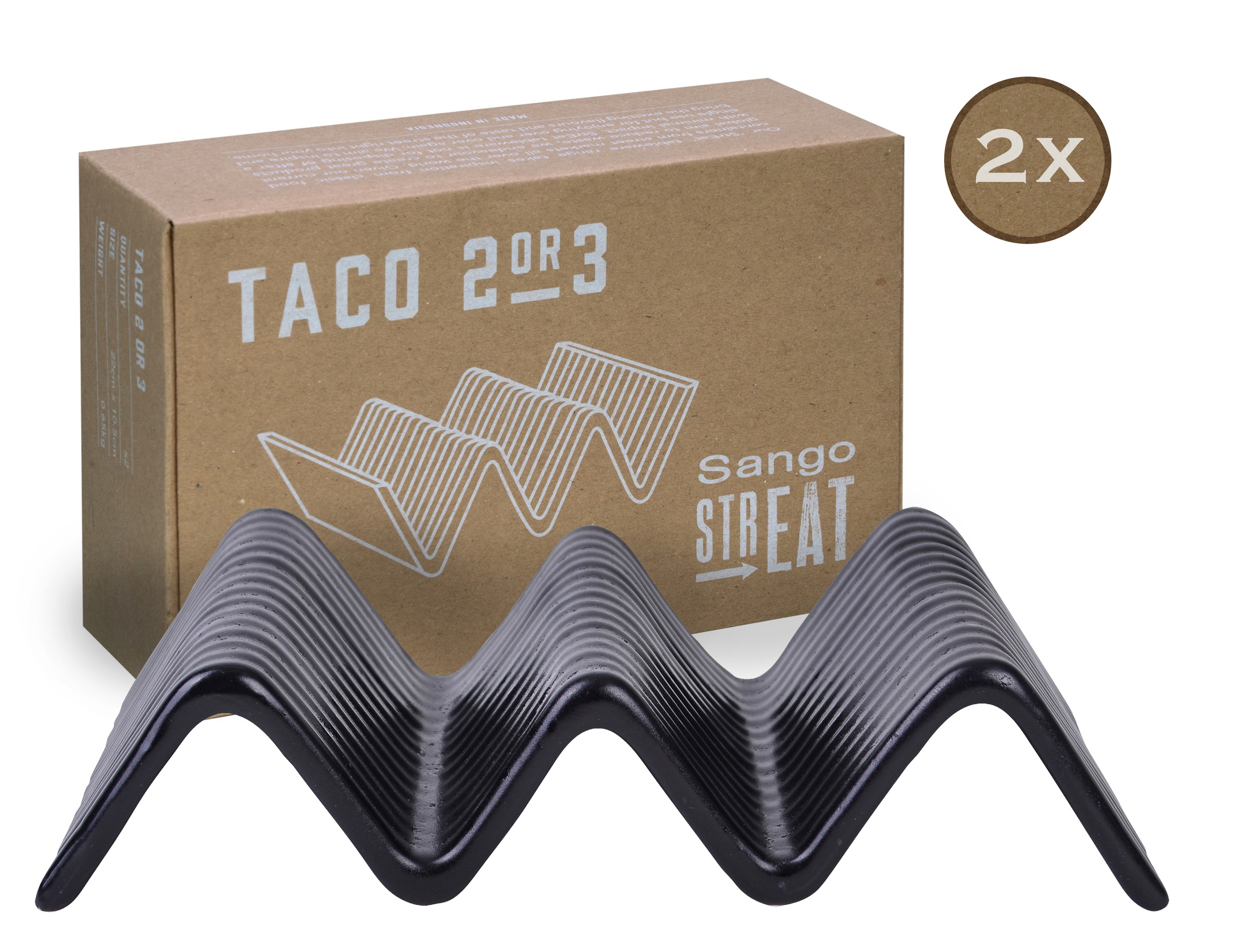CreaTable Servierplatte »Taco Stand« Servier Set, Topaktueller „Streat Food“ Trend