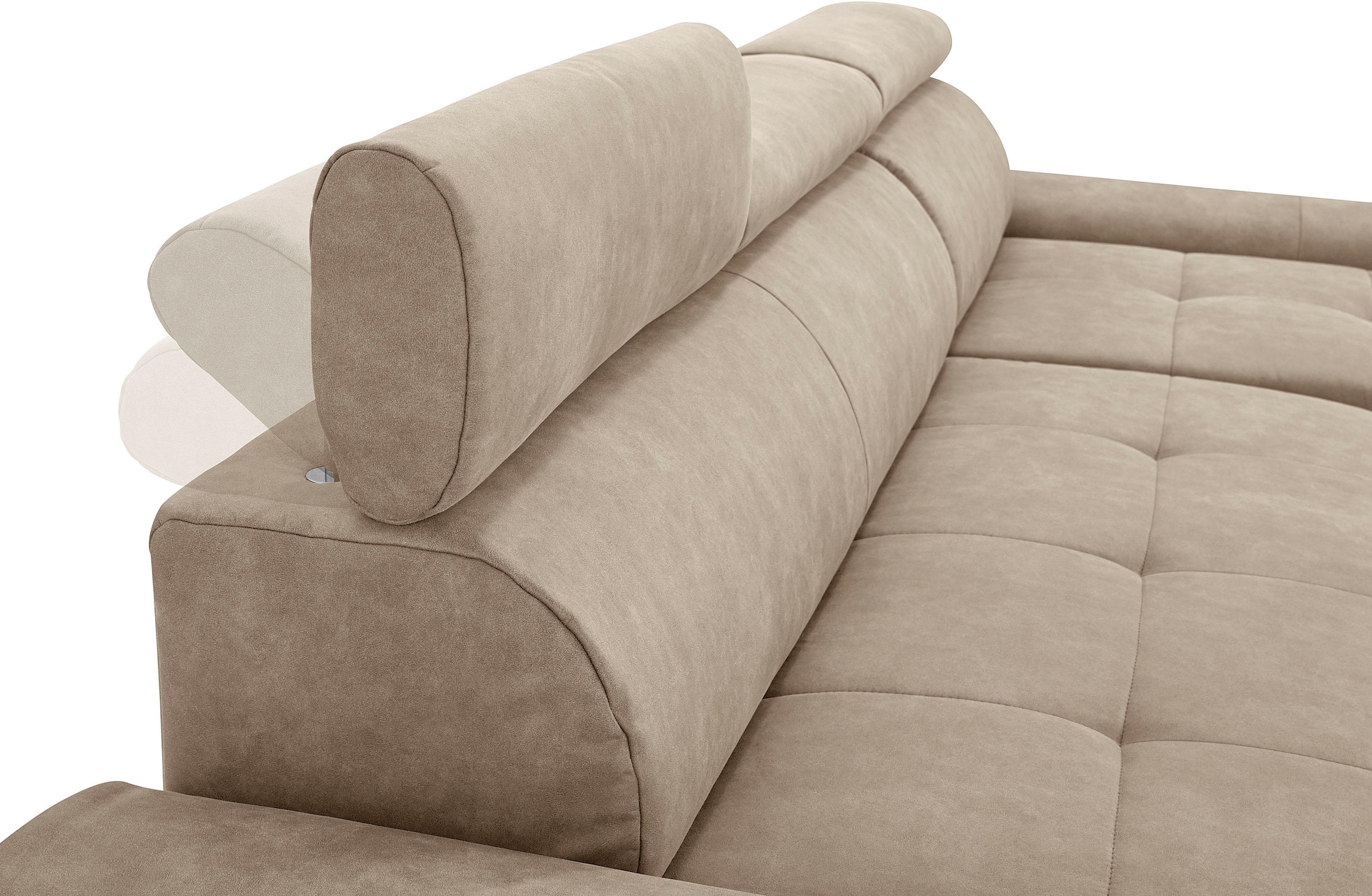 sit&more Ecksofa »Riva L-Form«, inklusive Kopteilverstellung, wahlweise mit Bettfunktion