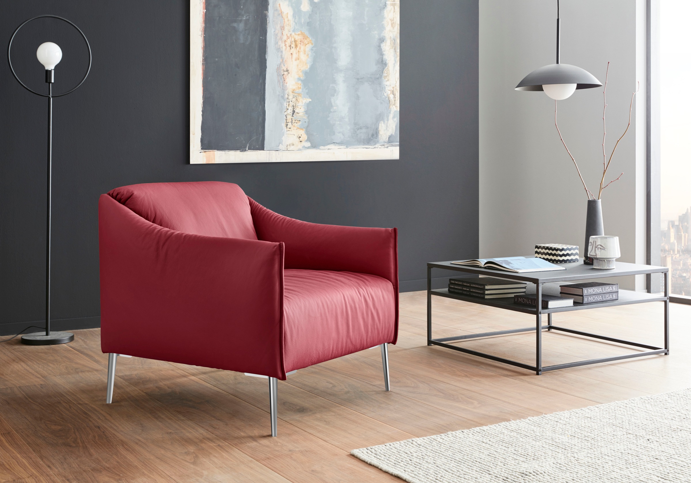 W.SCHILLIG Cocktailsessel »sally«, mit Metallfüßen in Chrom glänzend