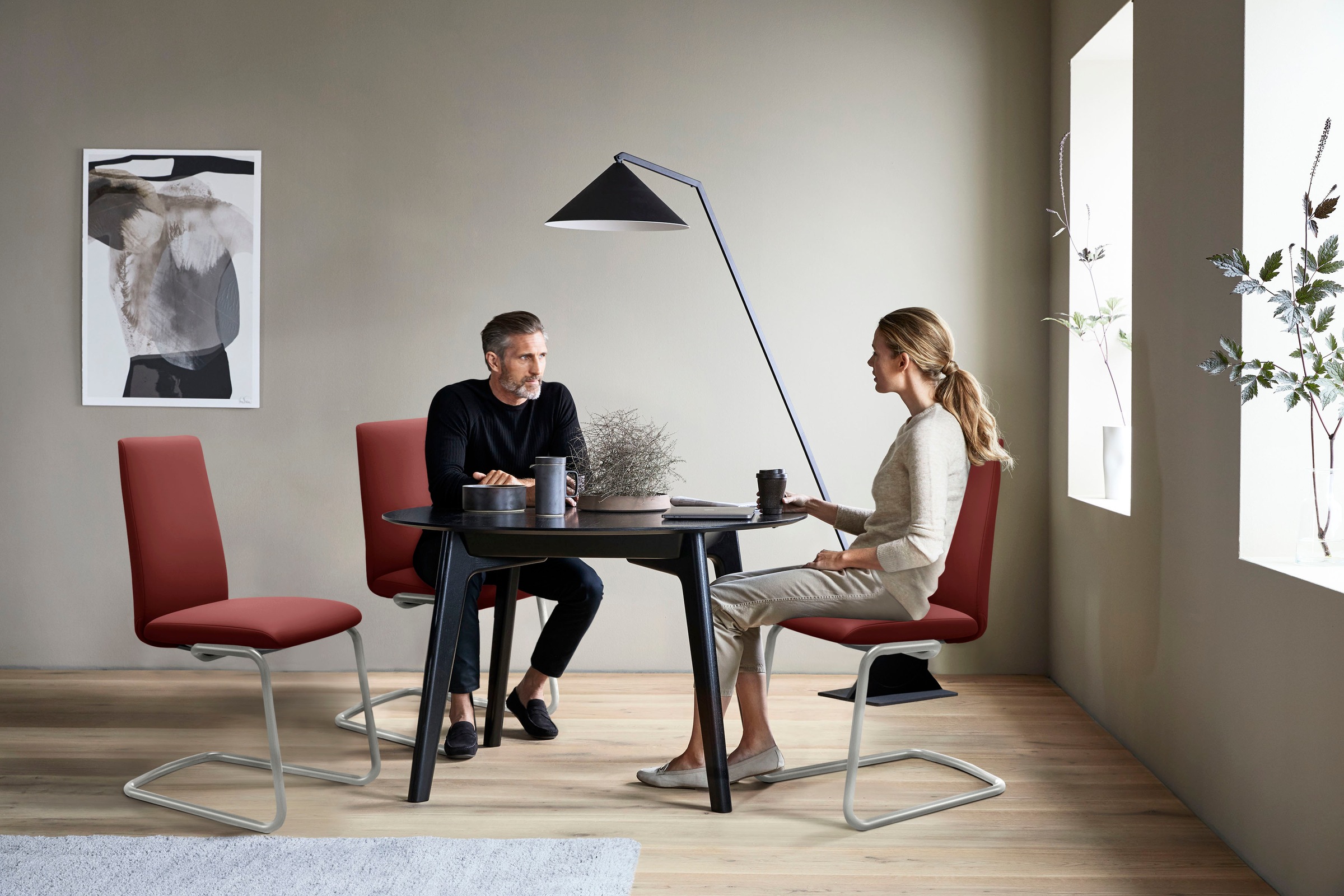 Stressless® Polsterstuhl »Laurel«, Leder PALOMA, Low Back, Größe L, mit Beinen aus Stahl in Chrom matt