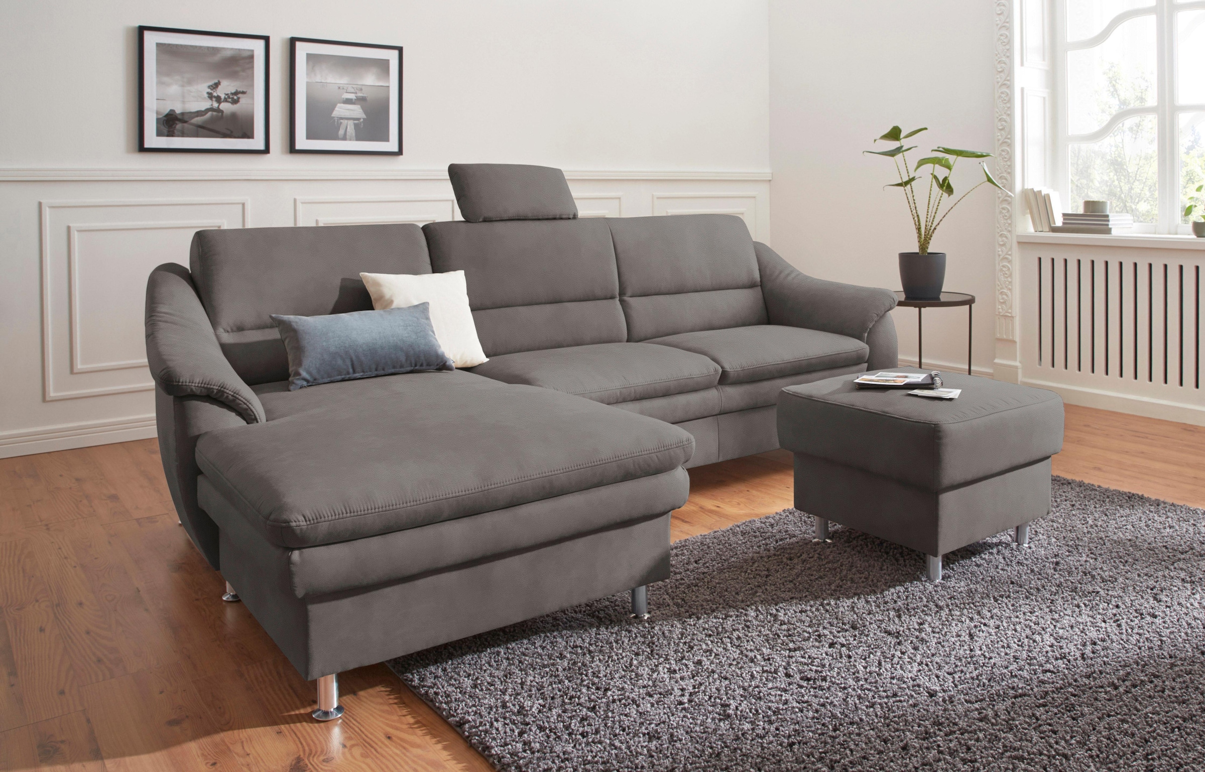 sit&more Ecksofa »Cardoso L-Form«, mit Federkern, wahlweise mit Bettfunktio günstig online kaufen