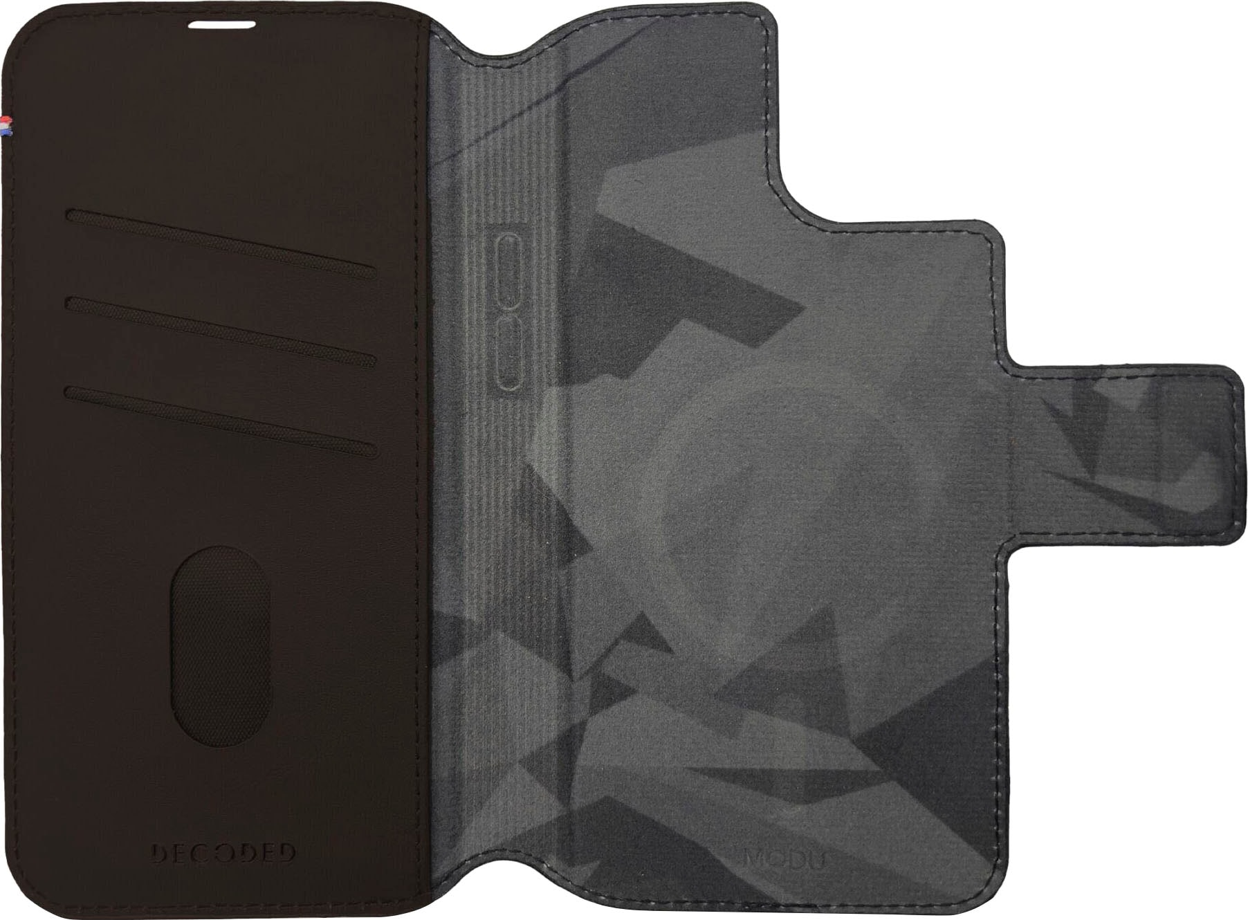 DECODED Smartphone-Hülle »Leather MagSafe Modu Wallet iP 14Plus«, iPhone 14 Plus