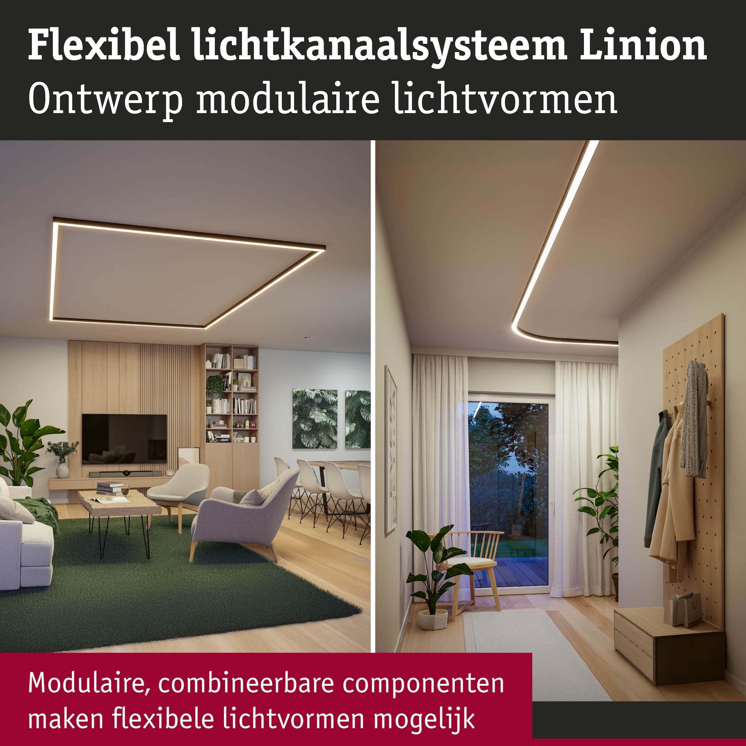 Paulmann Schienensystem-Leuchten »Linion Lichtkanal 90 ° 2x750lm 3000K«