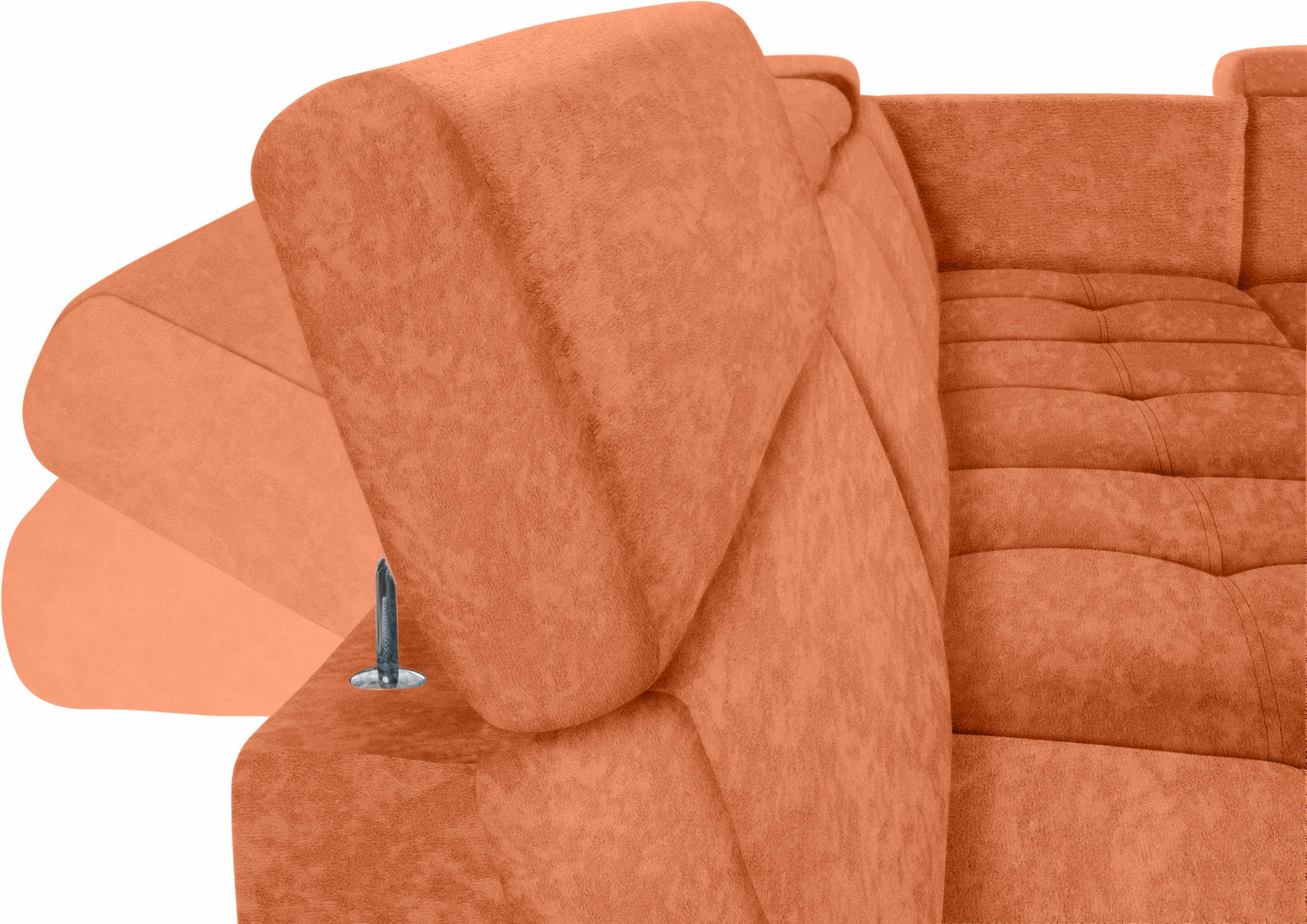 DOMO collection Wohnlandschaft »Ava moderne Sitzheftung mit toller Doppelnaht, komfortabel, U-Form«, mit Federkern, wahlweise mit Kopfteilverstellungen
