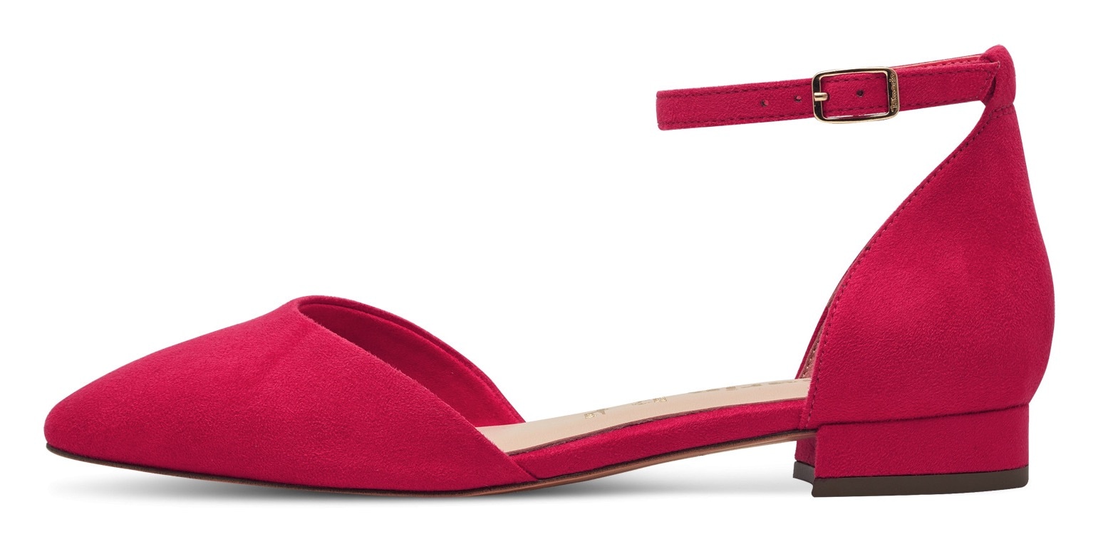 Tamaris Riemchenballerina, Blockabsatz, Sandalette, Abendschuh mit verstellbarem Riemchen