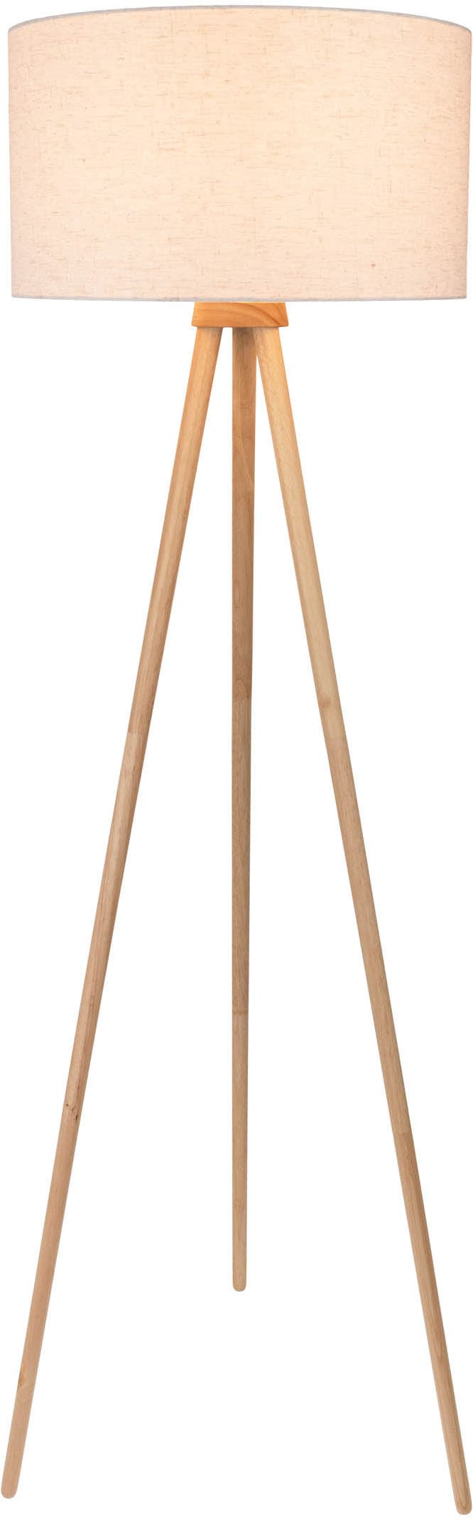 OTTO home Stehlampe »Torell« E27 1 Stk. Schirm mit Leinenbezug, Dreibein Ho günstig online kaufen