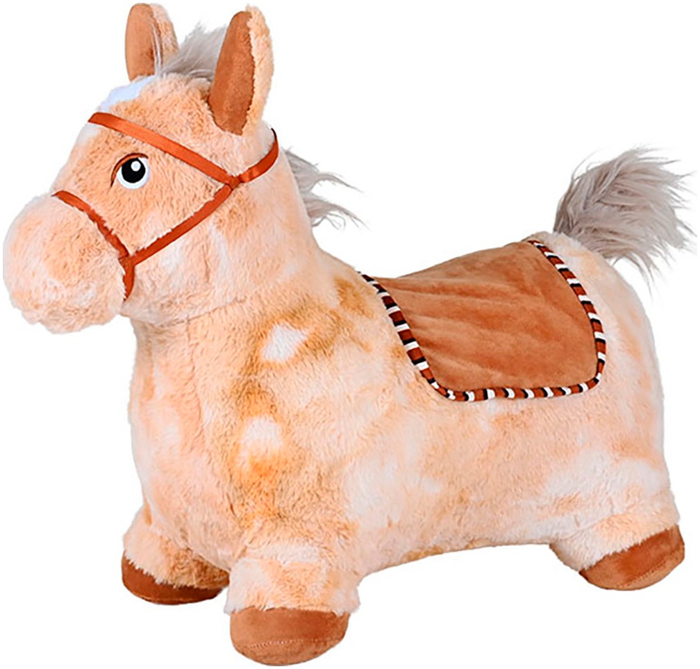 Knorrtoys® Hüpftier »Pferd beige«, inkl. Luftpumpe, mit Kuschelbezug