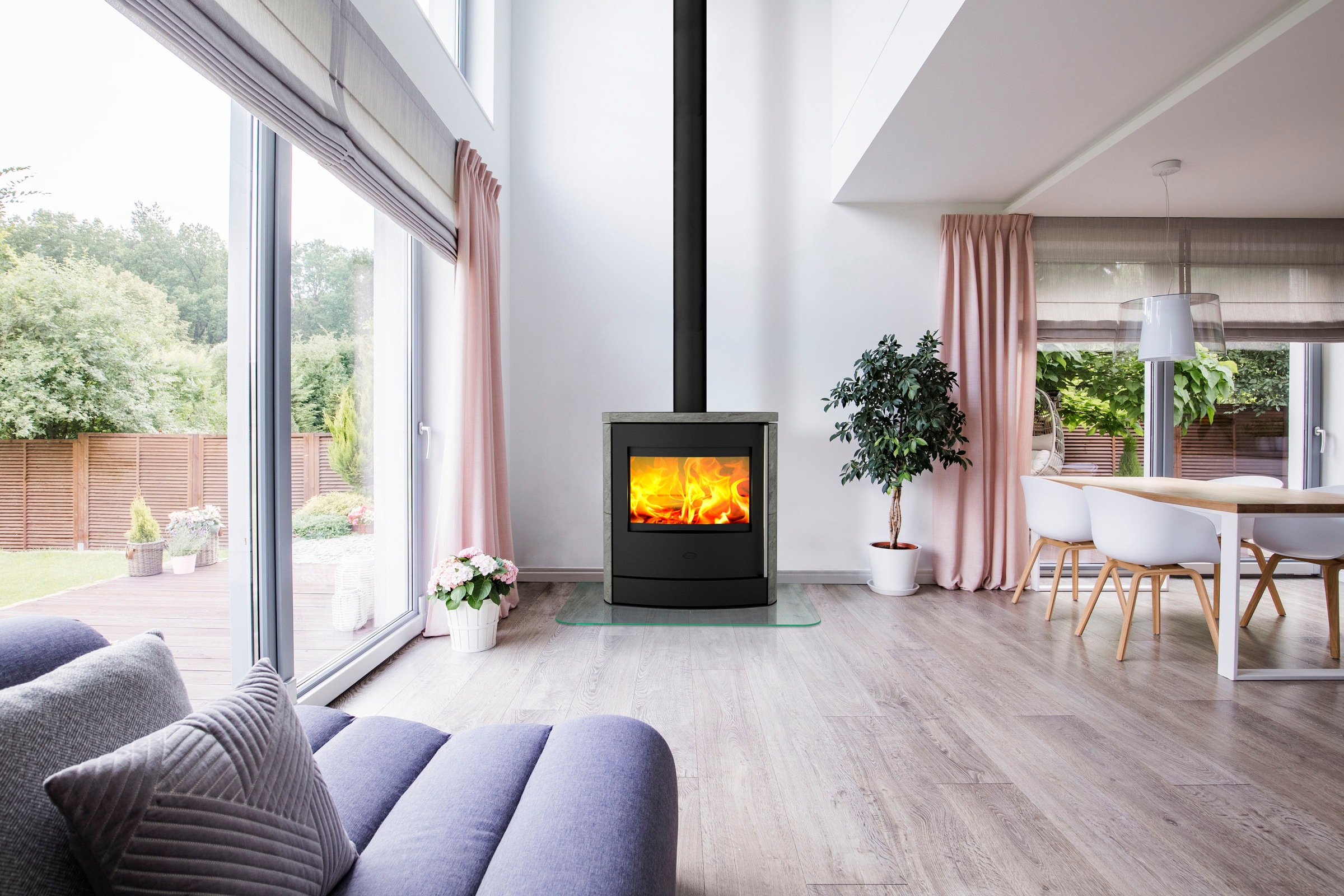 Fireplace Kaminofen »Adamis Speckstein«, weiße Feuerraumauskleidung
