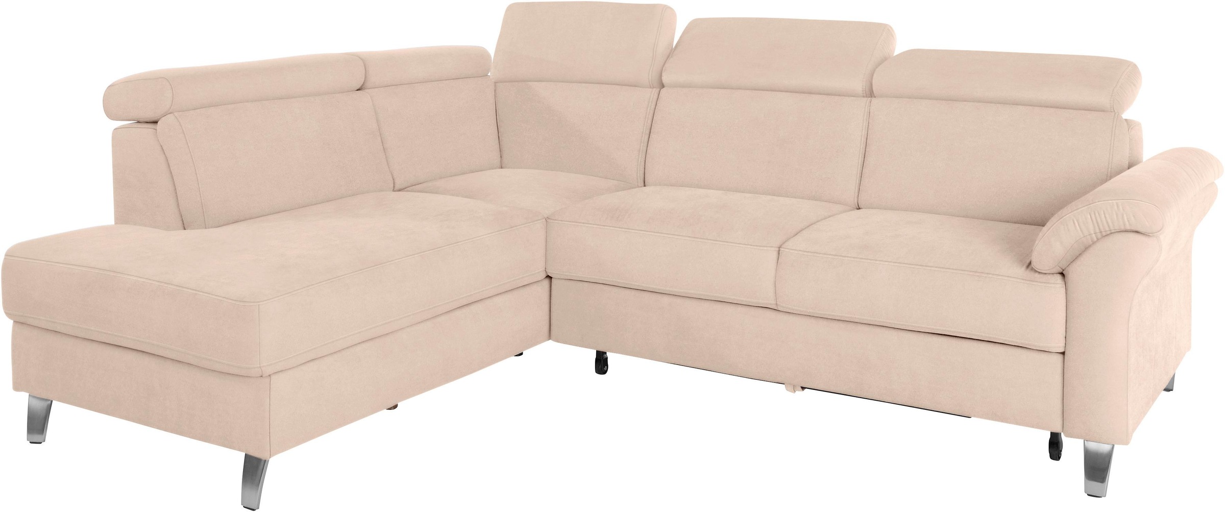 sit&more Ecksofa, inklusive Kopfteilverstellung, wahlweise mit Bettfunktion und Bettkasten