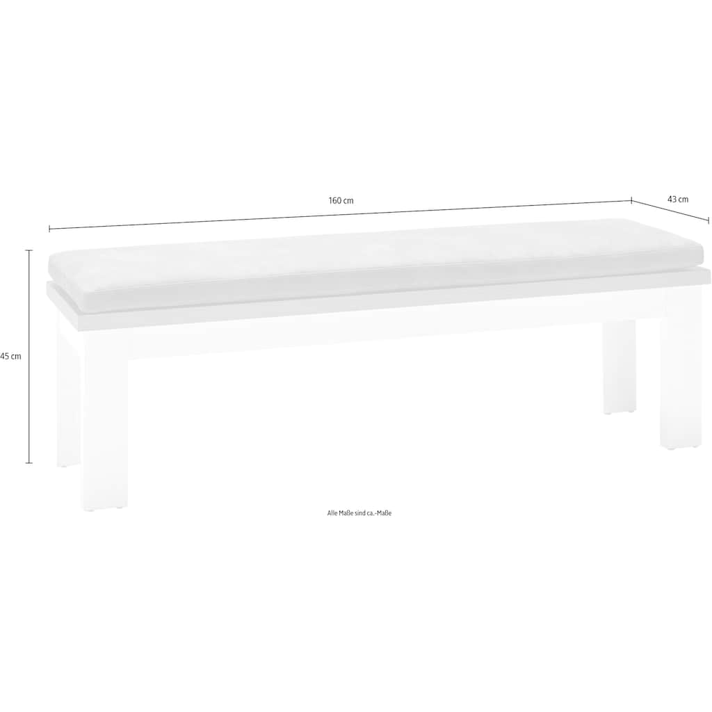 set one by Musterring Sitzbank »York«, Eichenholz, weißes Gestell und eichefarbene Sitzfläche, Breite 160 cm