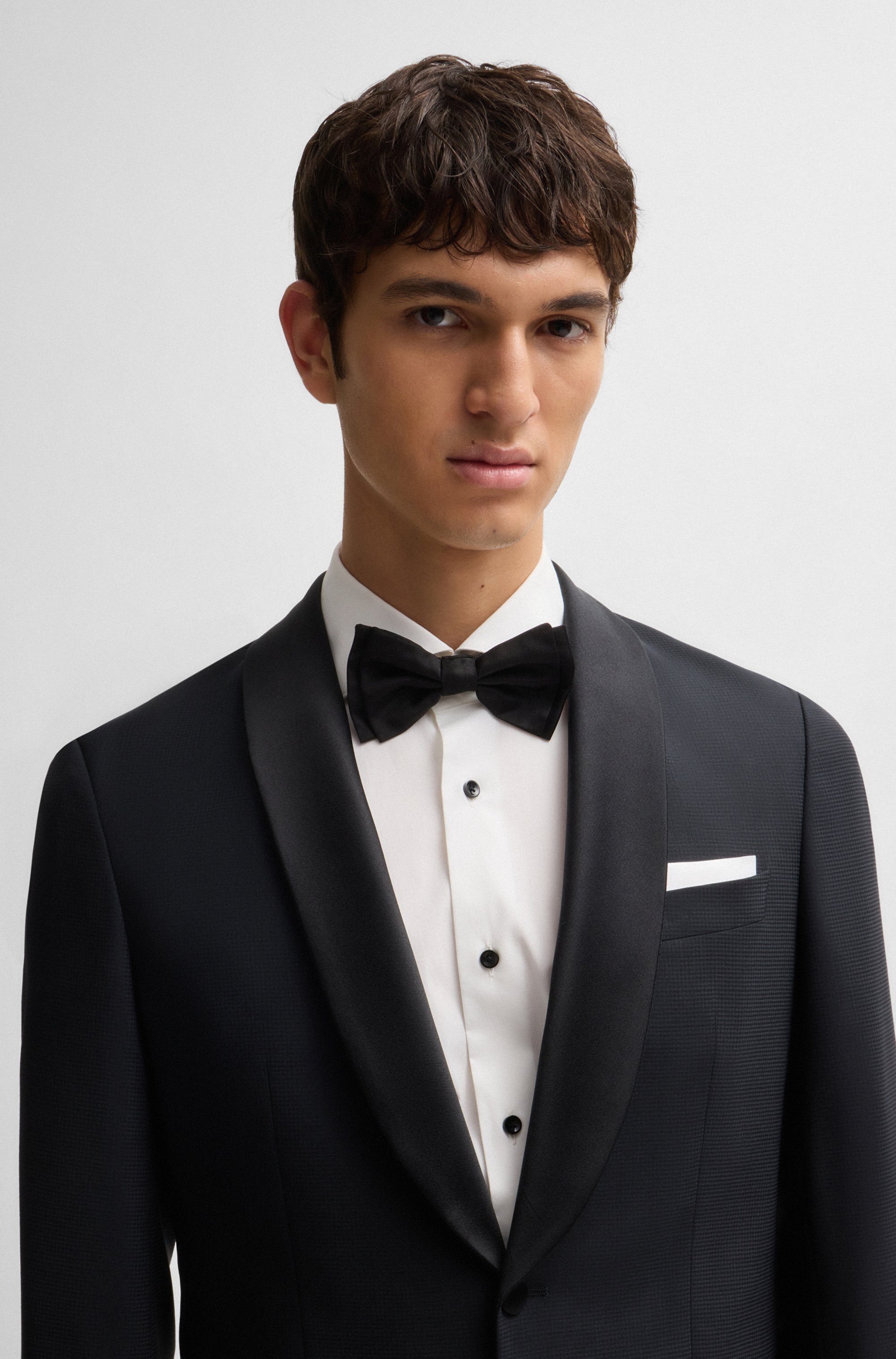 BOSS Einstecktuch »H-POCKET SQUARE« mit bügelleichtem Finish White 100