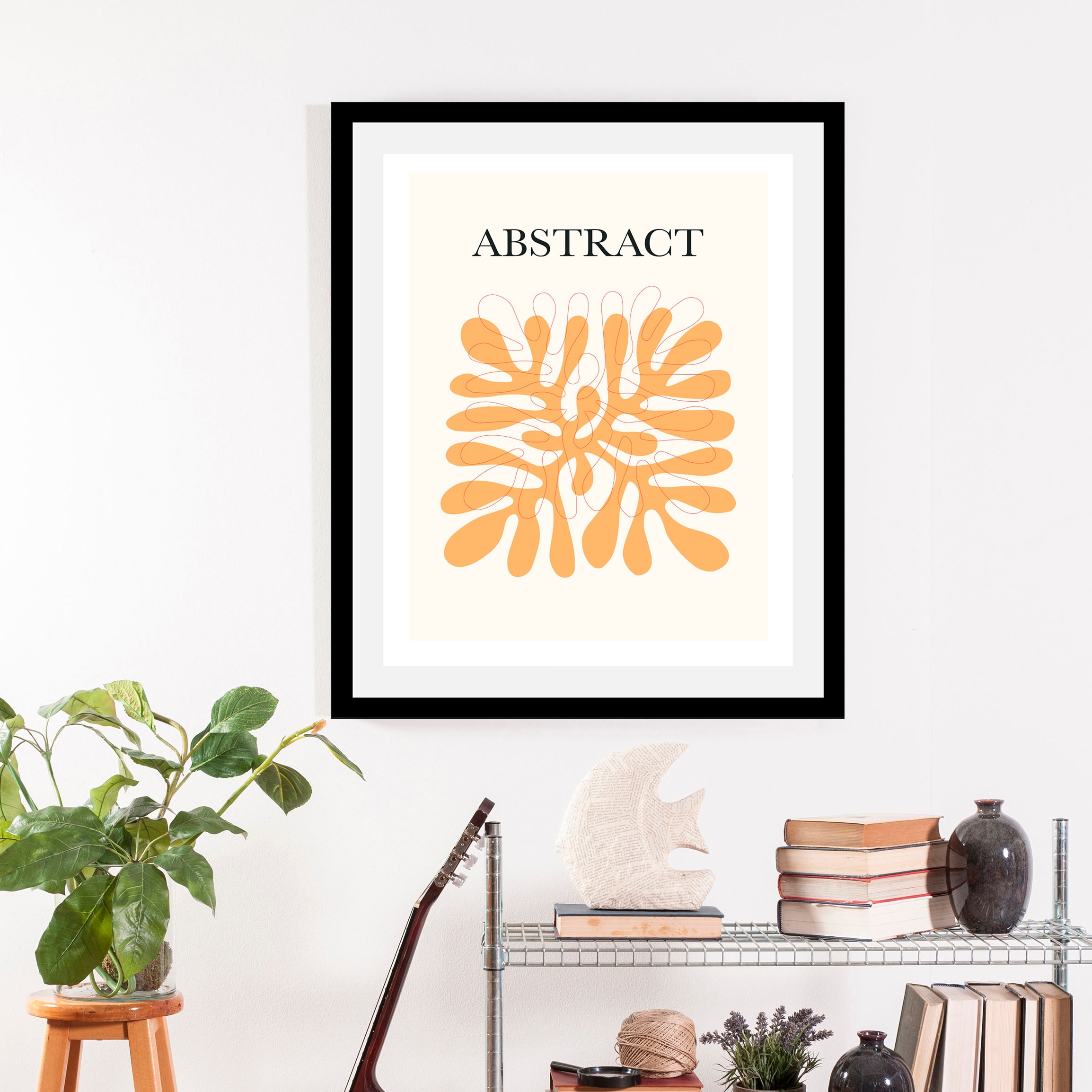queence Bild »Abstract«, (1 St.), HD Premium Poster-Druck inkl. Holzrahmen