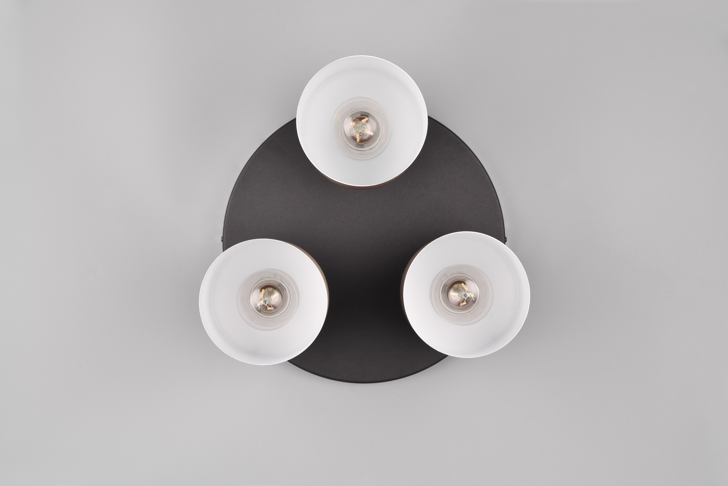 TRIO Leuchten Deckenleuchte »AGUDO, Deckenlampe Ø30cm Wohnzimmer 3-flammig exkl 3xE27 max 40W«, 3 flammig, Leuchtmittel E27 | Leuchtmittel wechselbar, mehrfarbige Lampenschirme in beige taupe & coffee, Schlafzimmerlampe