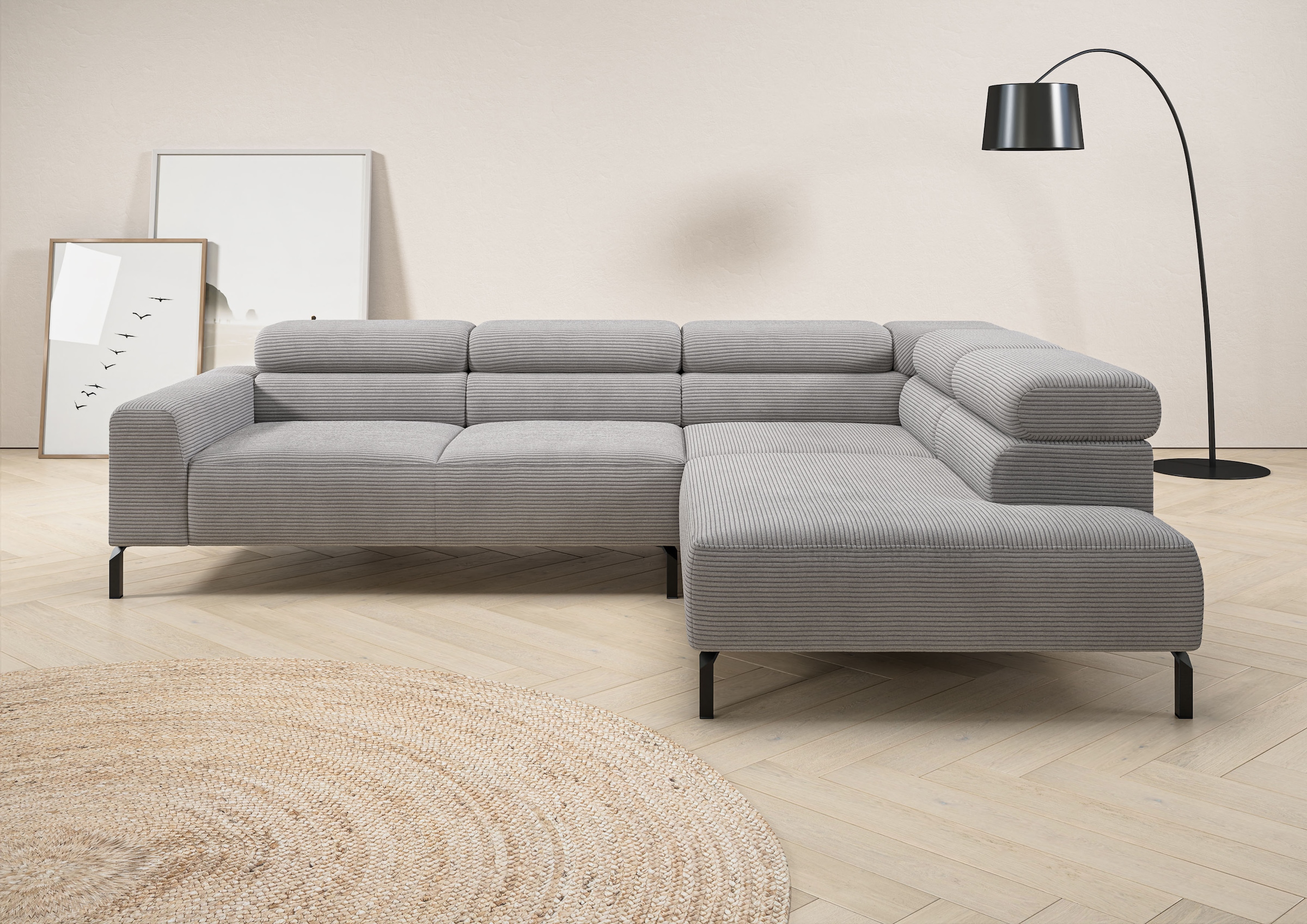 Home affaire Ecksofa »Antonelli, L-Form, inkl. Kopfteilverstellung, Breite günstig online kaufen