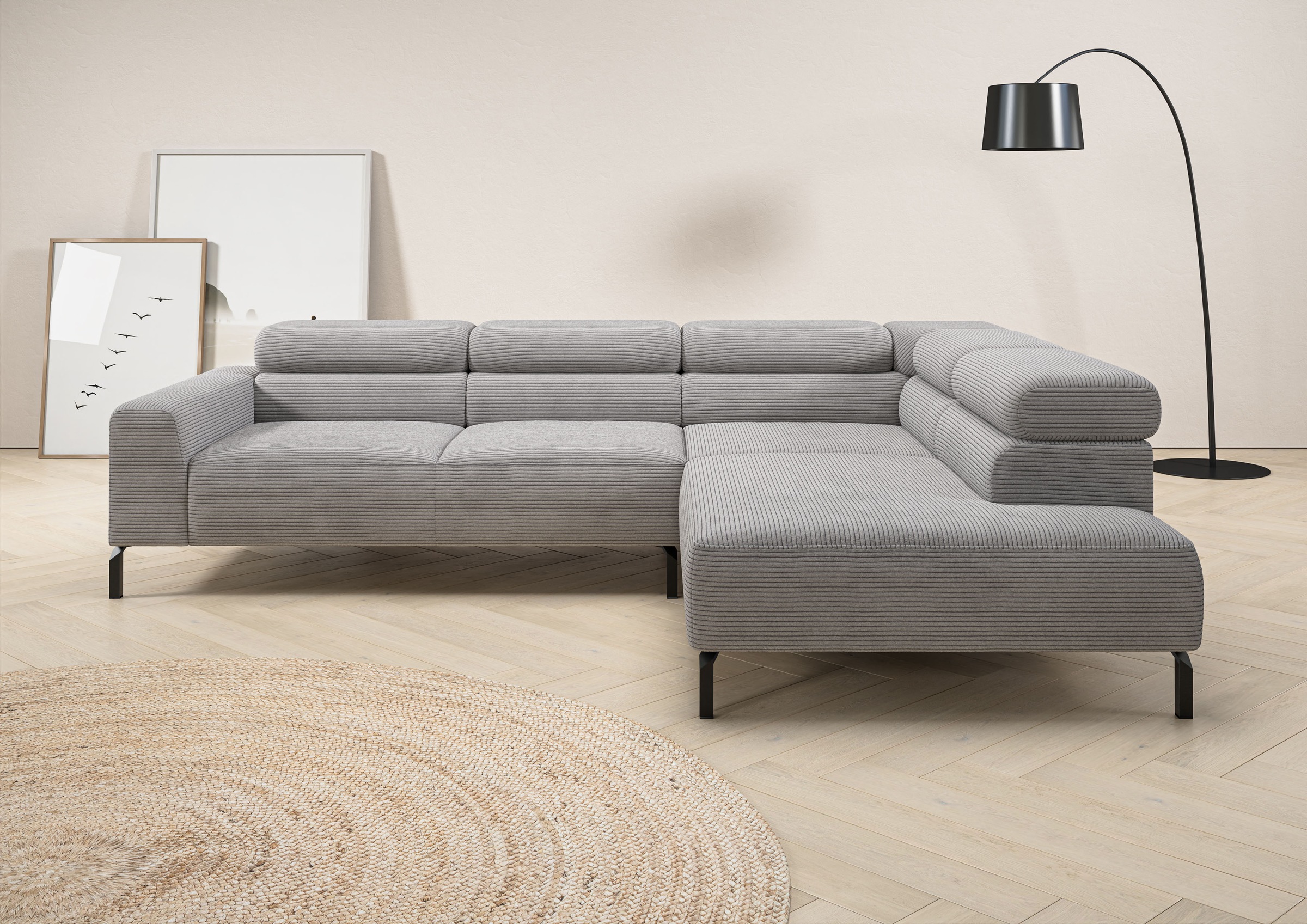 PLACES OF STYLE Ecksofa »Antonelli, L-Form, inkl. Kopfteilverstellung, Brei günstig online kaufen