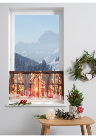 my home Scheibengardine »Lichterhaus«, (1 St.), mit Weihnachtsmotiv HxB: 45x120, mit... kaufen