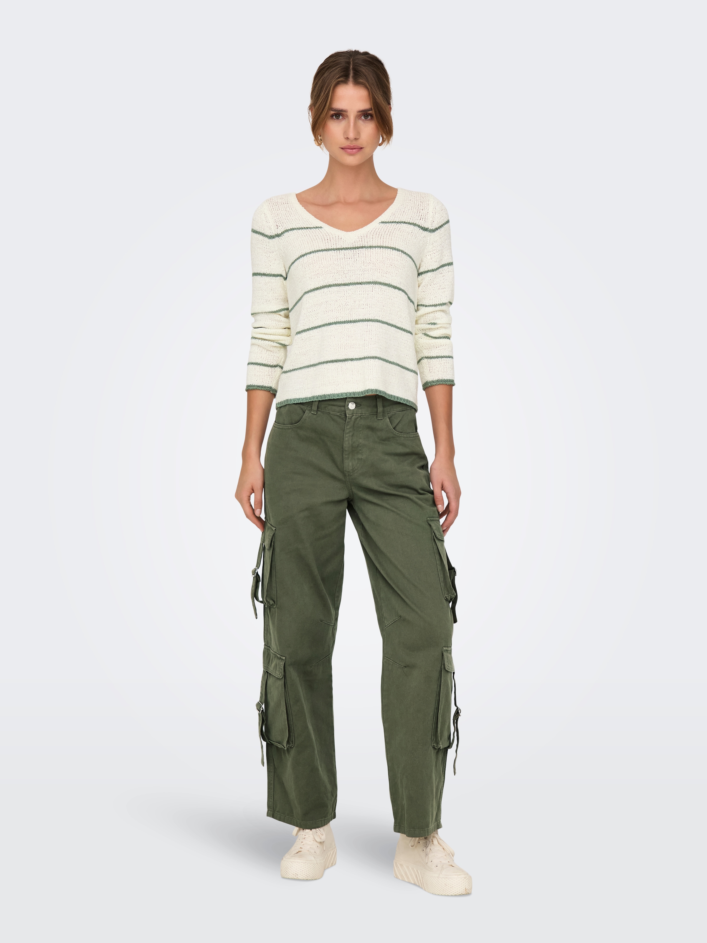 ONLY V-Ausschnitt-Pullover »ONLGEENA L/S V-NECK KNT NOOS«