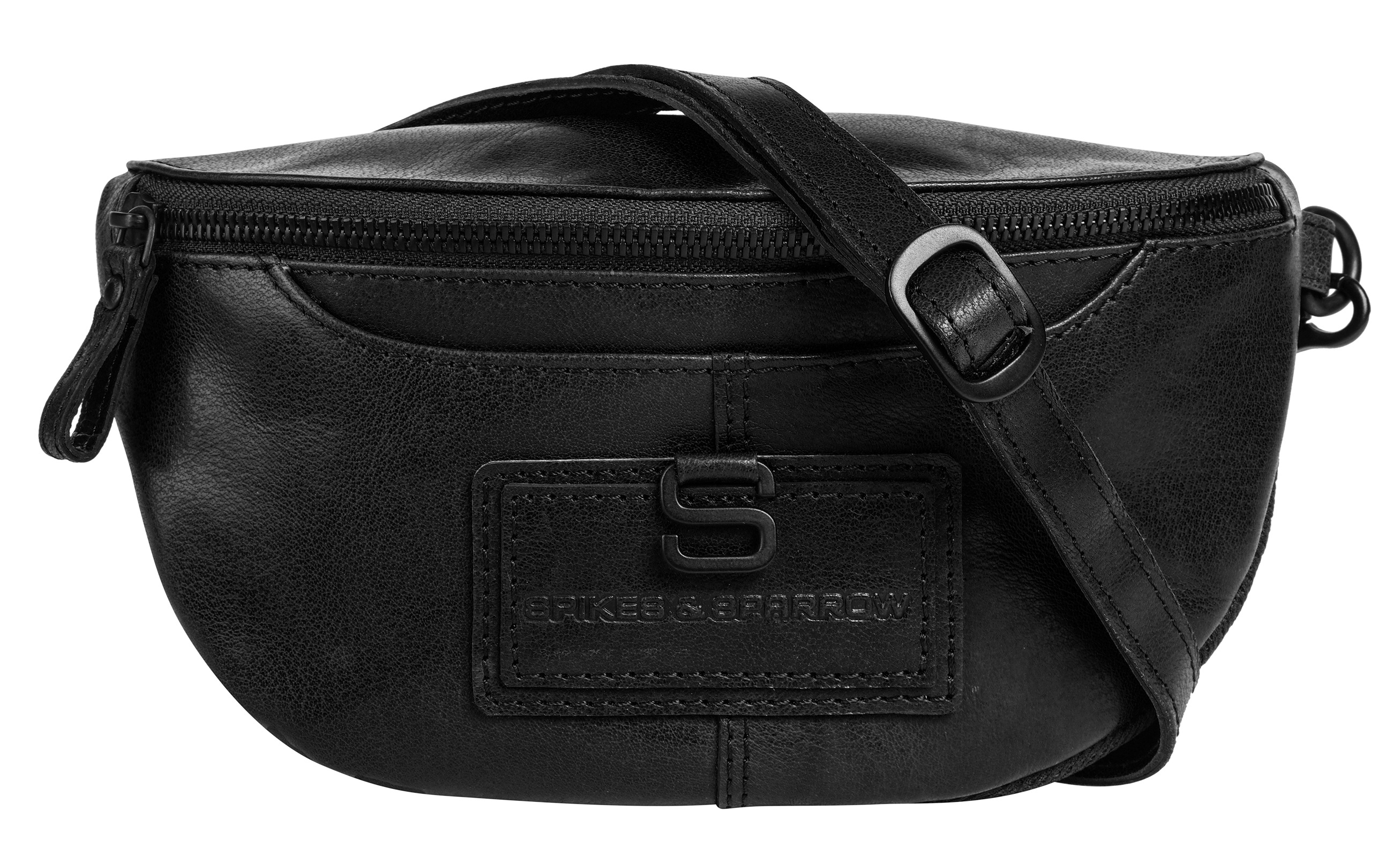 Gürteltasche „WAIST BAG“, echt Leder, Gr. B/H/T: 24 cm x 12 cm x 7 cm onesize, schwarz