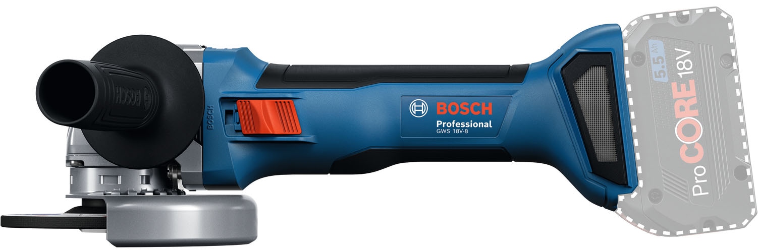 Bosch Professional Akku-Winkelschleifer »»GWS 18V-8«« Inkl. 2x Akku GBA 18V 5,0Ah, in L-BOXX 136