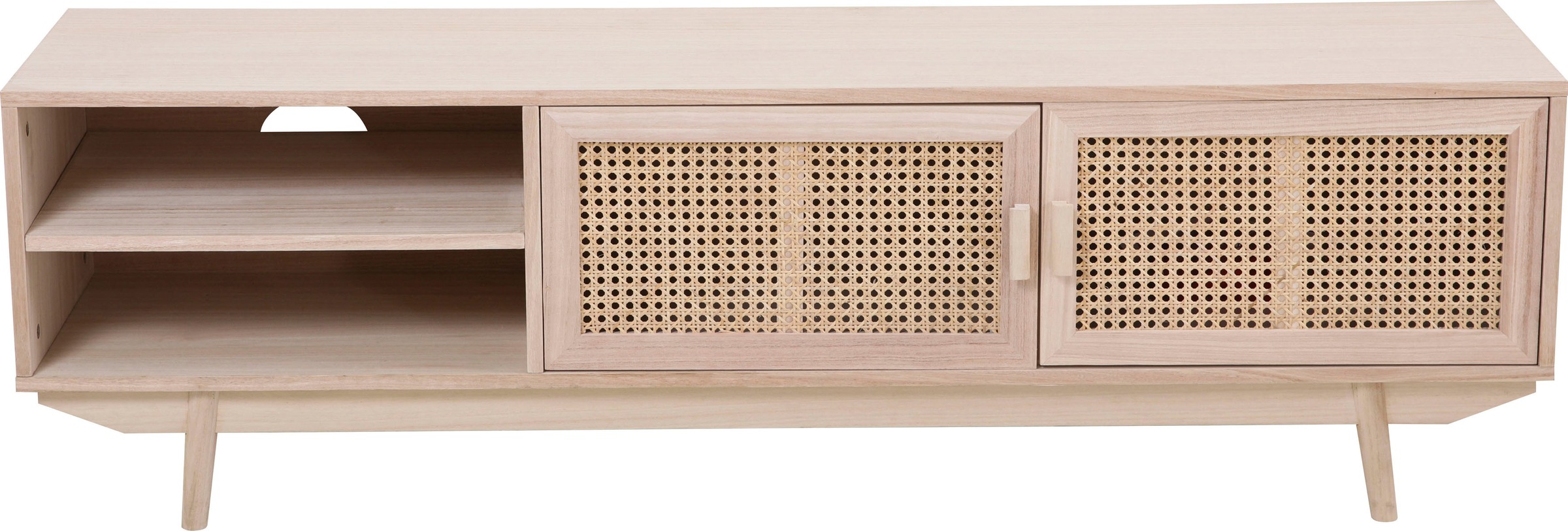 SalesFever Lowboard »Vejle Chic & Stylisch: Das Lowboard«, Edle Rattan-Komm günstig online kaufen