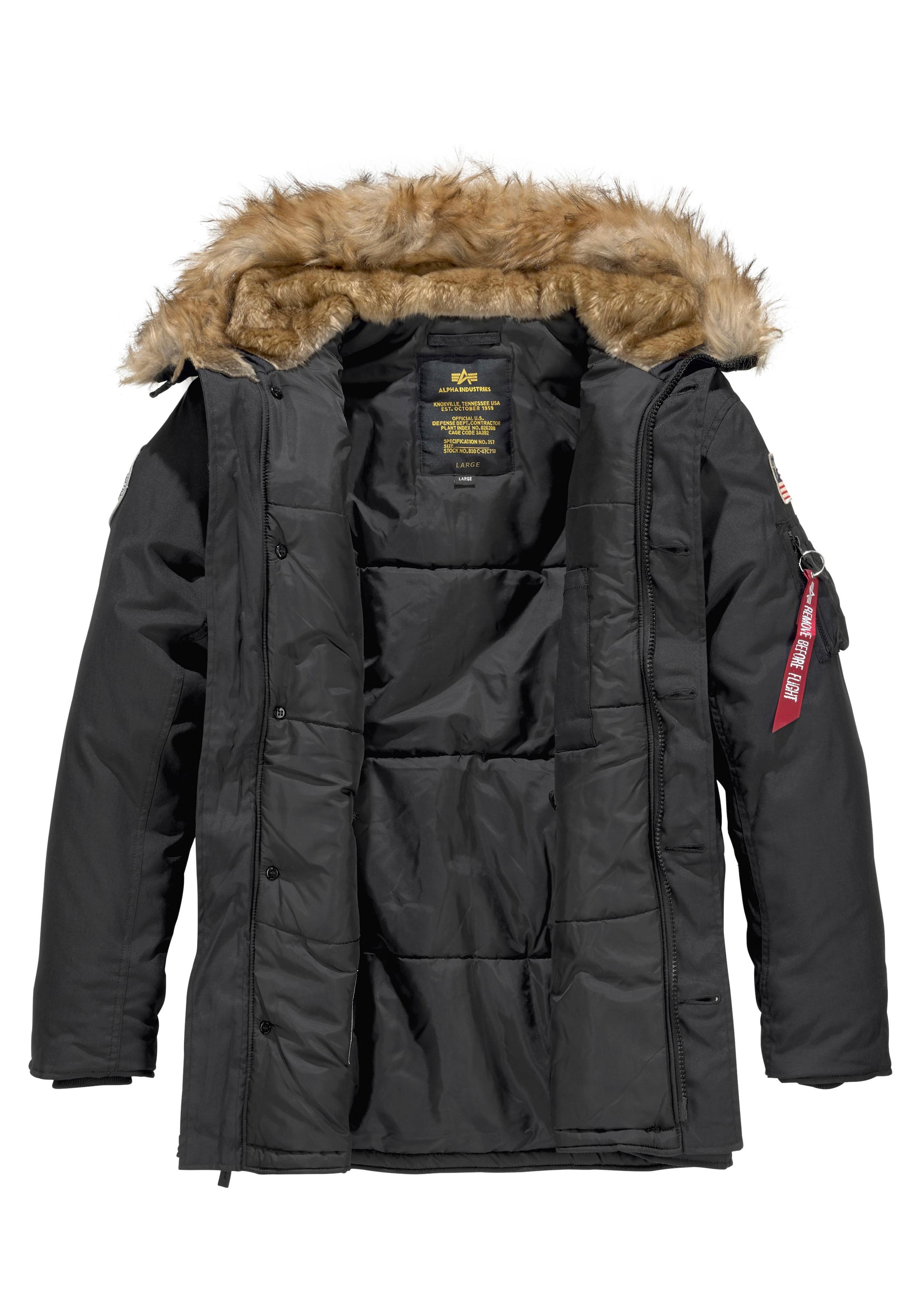 Alpha Industries Parka »POLAR JACKET«, mit Kapuze