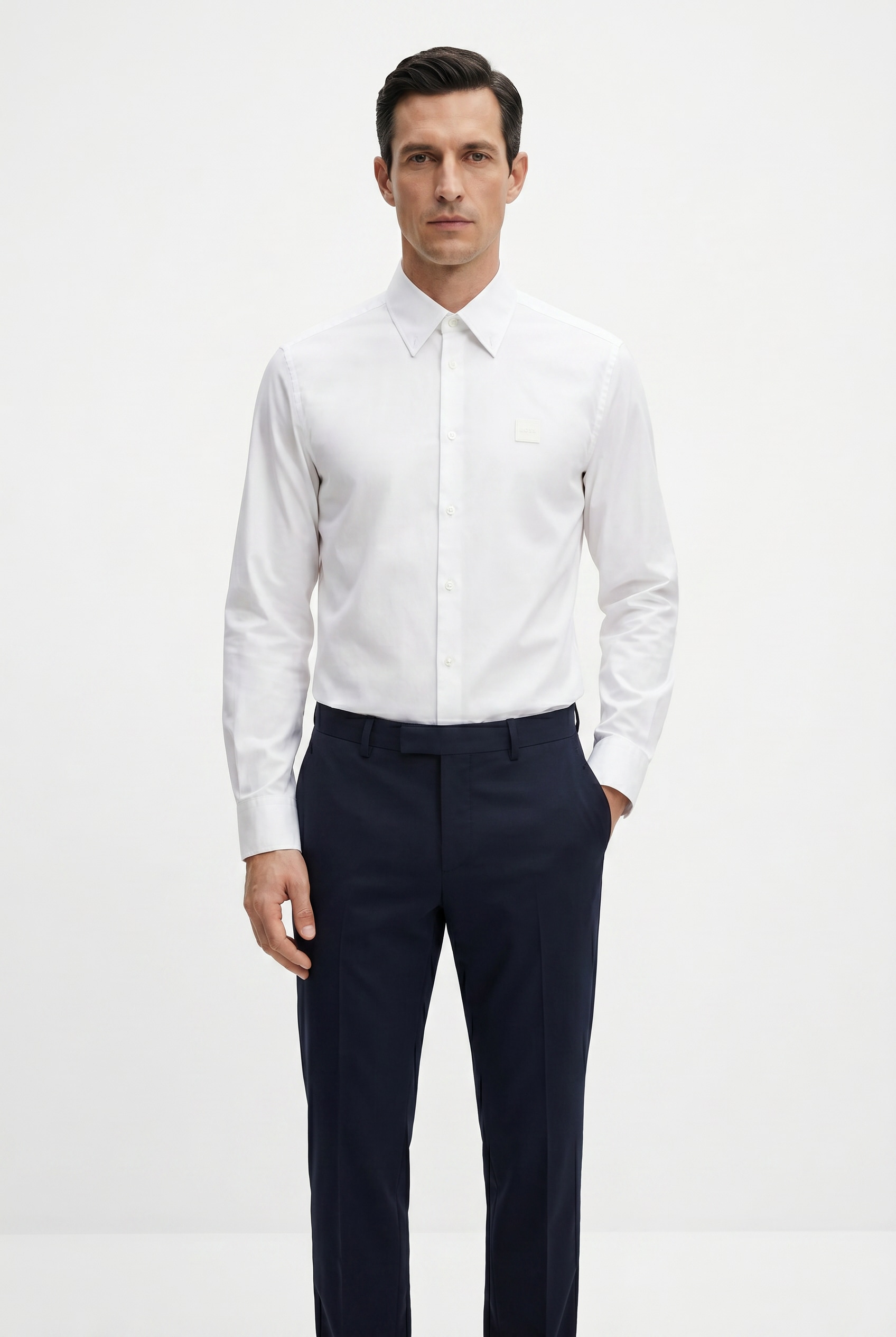 BOSS ORANGE Langarmhemd »Ricoplus M« Button-down-Kragen, Regular Fit, reine Baumwolle