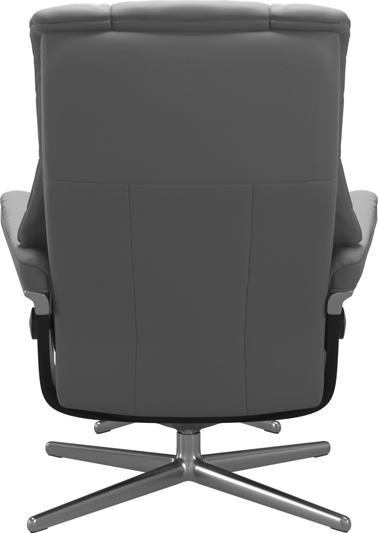 Stressless® Relaxsessel »Mayfair«, (Set, Relaxsessel mit Hocker), mit Hocker, mit Cross Base, Größe S, M & L, Holzakzent Schwarz