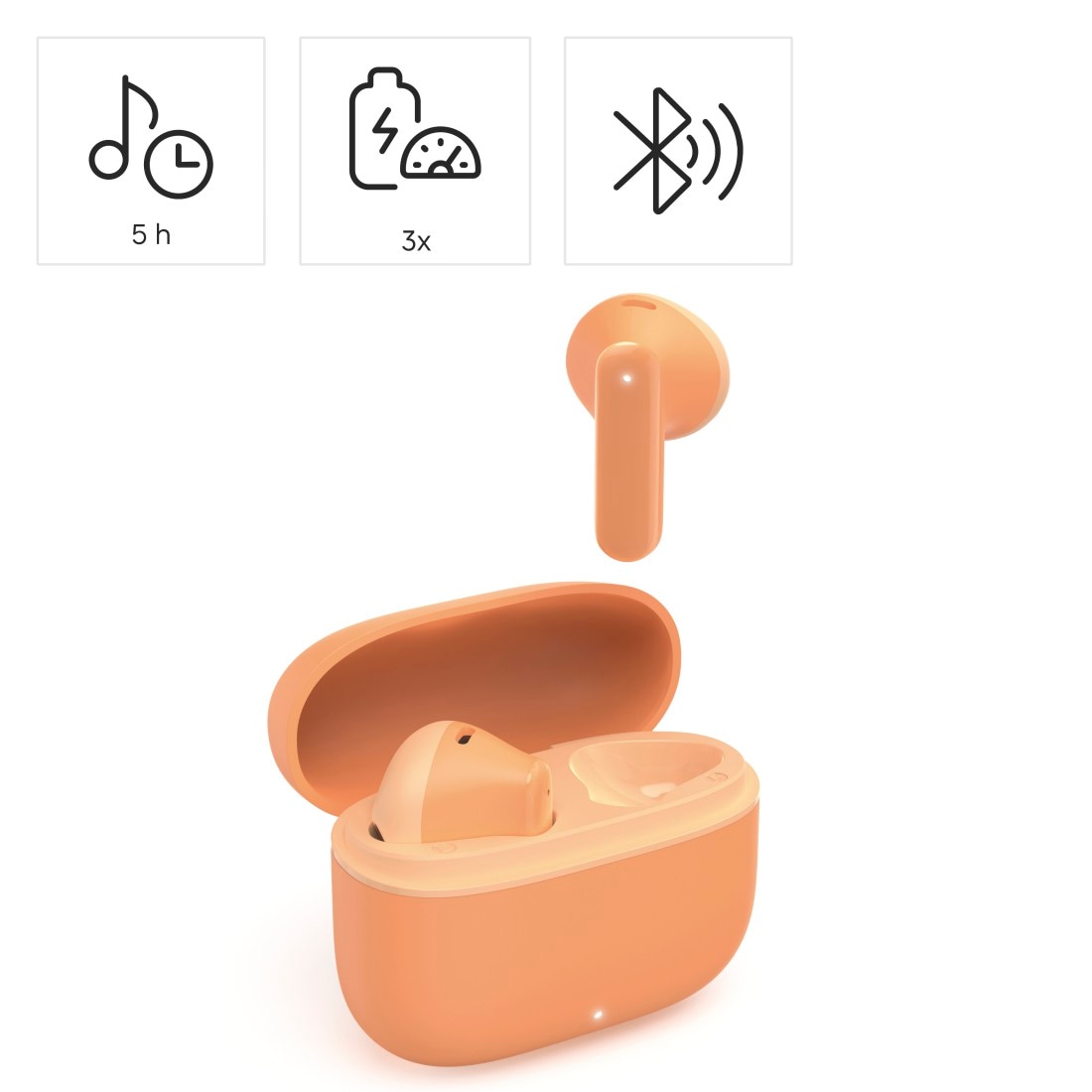 Hama In-Ear-Kopfhörer »Bluetooth Kopfhörer mit Mikrofon (True Wireless Headset, TWS Earbuds)«
