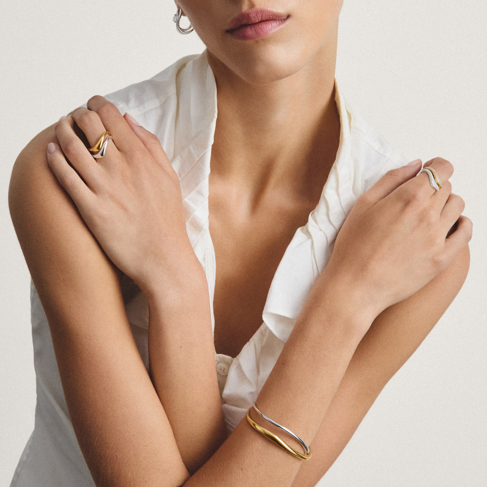 THOMAS SABO Armreif »Fluid Elegance Armreif gelbgoldfarben«