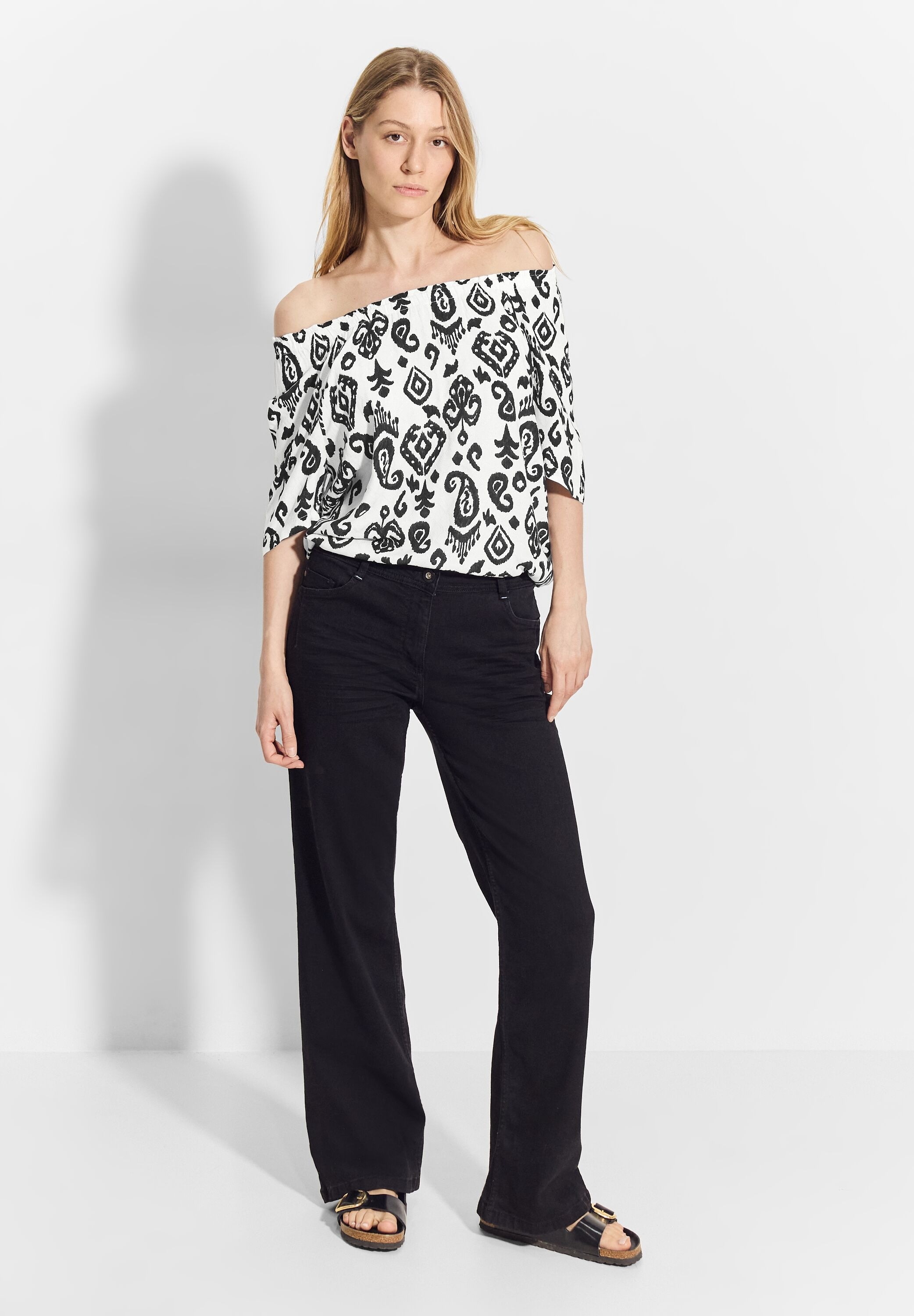 Cecil Carmenbluse, mit Ornament Muster