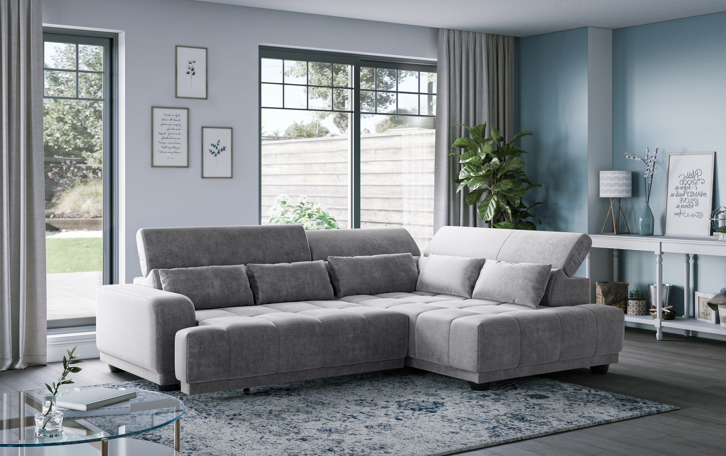 COTTA Ecksofa »Jade - L Form, Sitzbreite 201 cm« inkl. Kopfteilverstellung günstig online kaufen