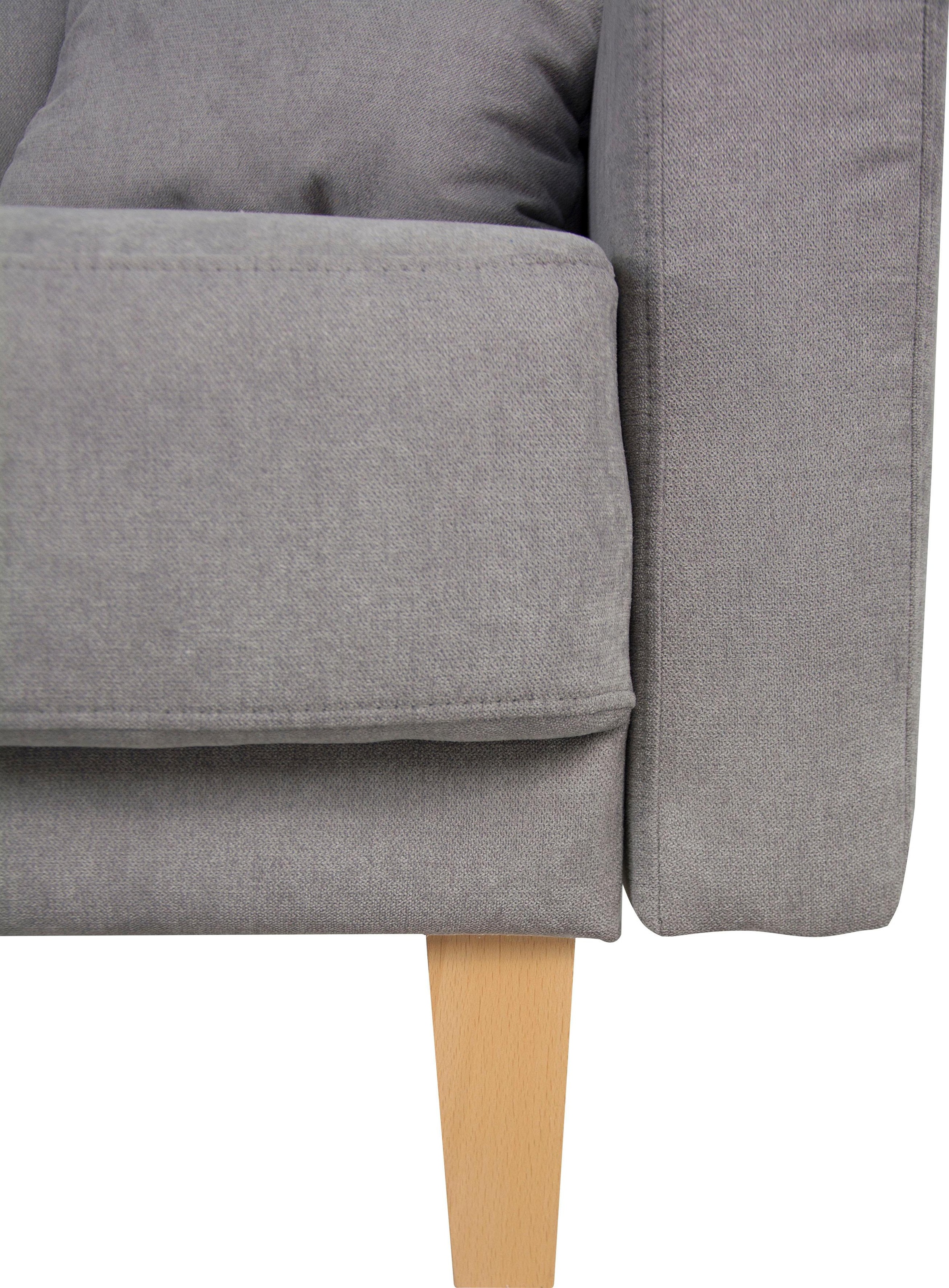 Home affaire Ecksofa »TRIPLO optionale Schlafsofa mit Bettkasten, Maße B/T/H: 234/164/89 cm«, L-Form wahlweise mit Bettfunktion - Liegefläche 132x210 cm
