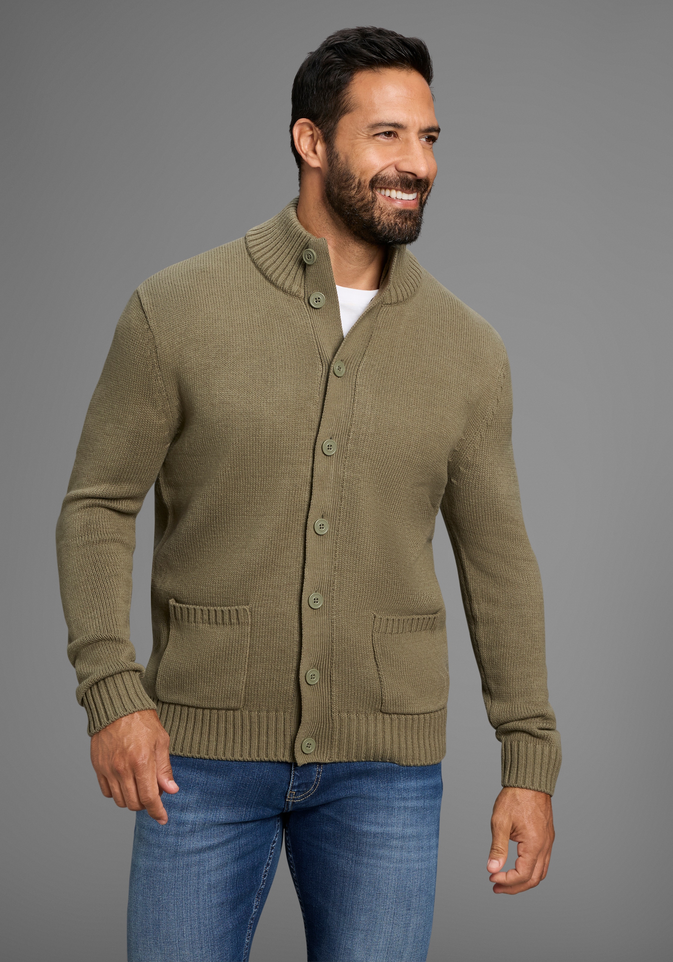 Man's World Strickjacke »Neue Kollektion!«, mit Taschen