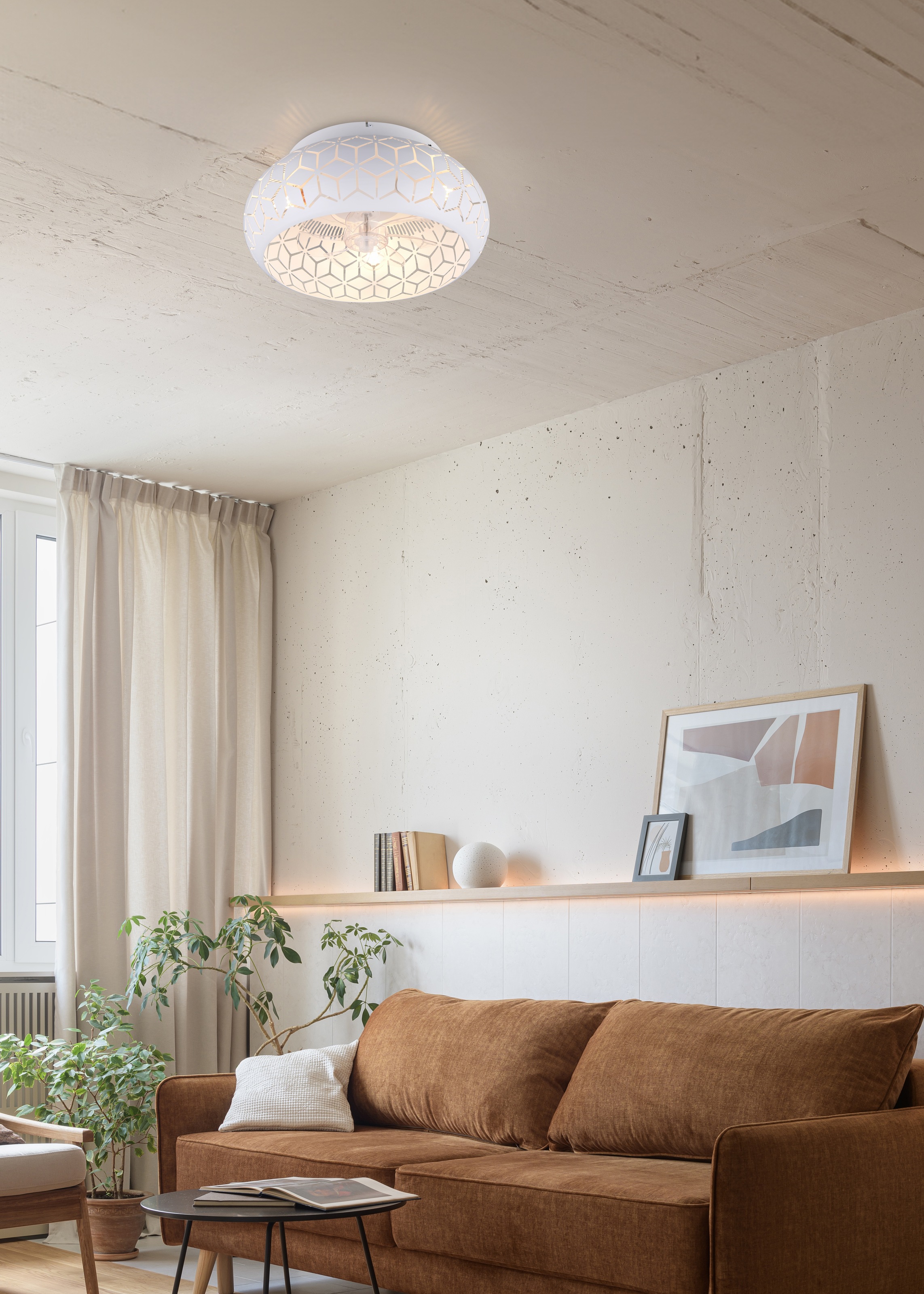 REALITY Leuchten Deckenleuchte »BIDAR mit Ventilator, Deckenventilator mit günstig online kaufen