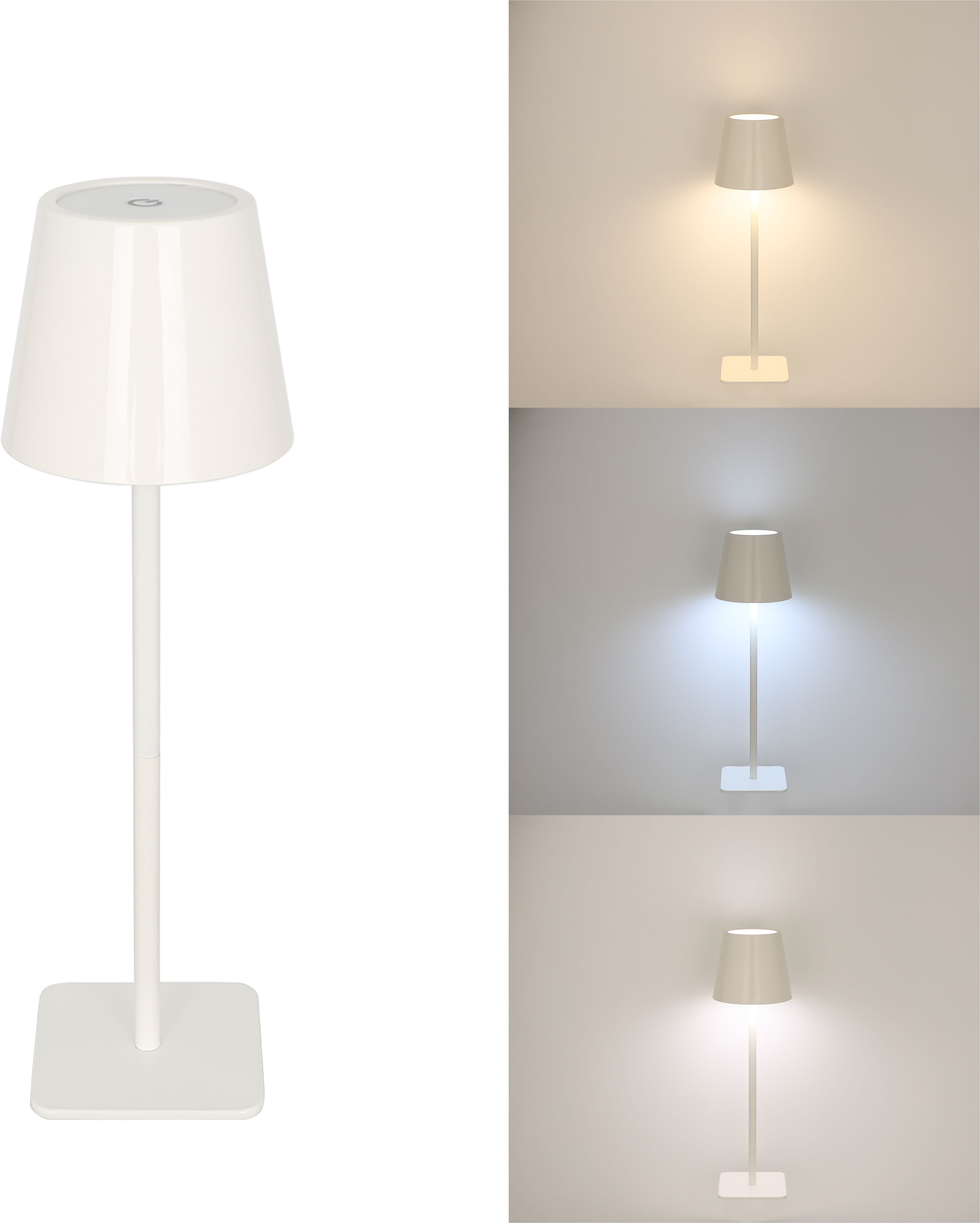 OTTO home LED Tischleuchte »Merrin - 2er Set Akkuleuchte« LED-Modul 2 Stk. warmweiß - kaltweiß 2er Set, dimmbar, Farbwechsel, Akku Tischlampe, LED, USB-C, CCT,