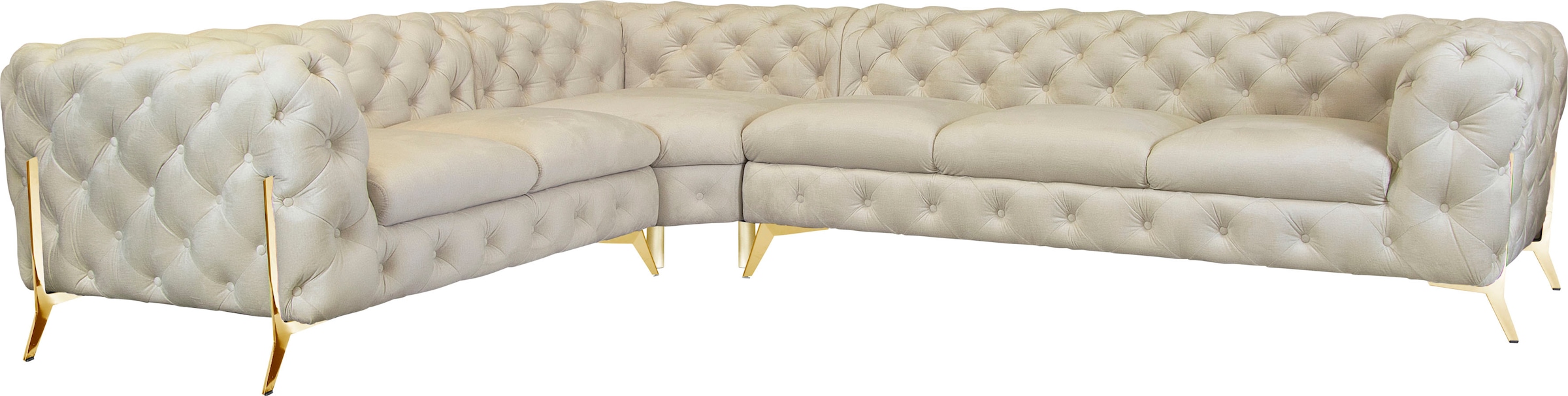Home affaire Chesterfield-Sofa »Amaury L-Form« großes Ecksofa, Chesterfield günstig online kaufen